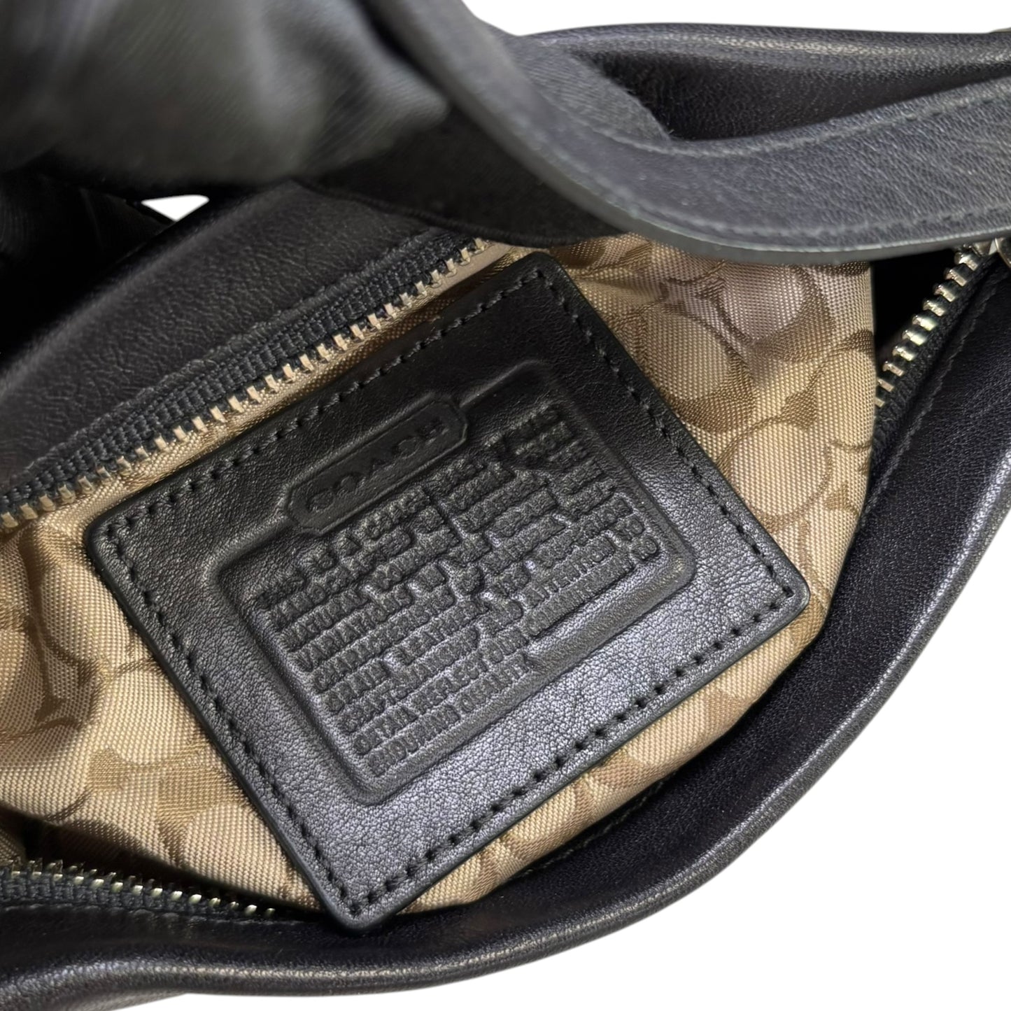 Coach Mini Y2K Black Leather SHW Shoulder Purse