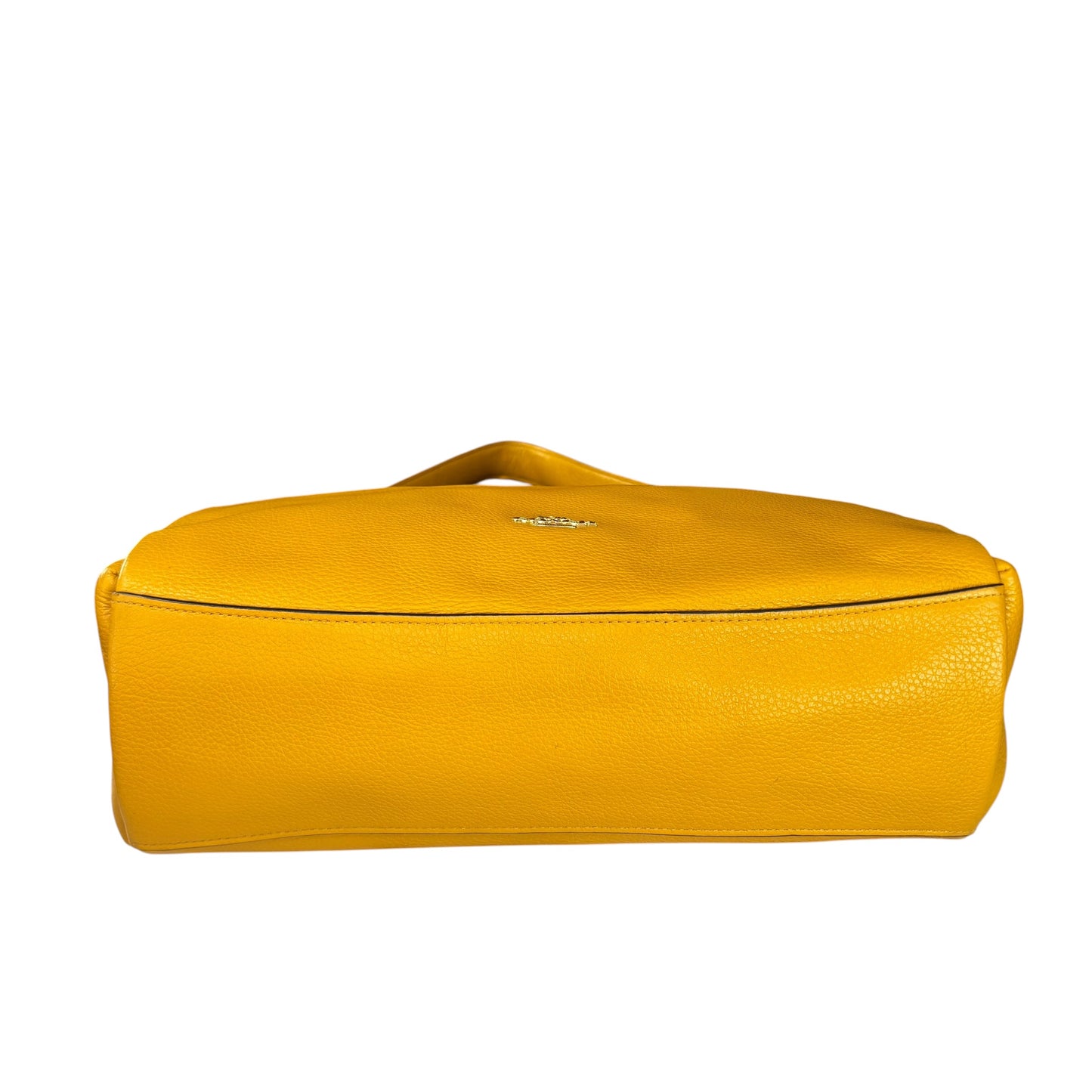 Coach Mia Mustard GHW Leather 2-Way Crossbody Purse