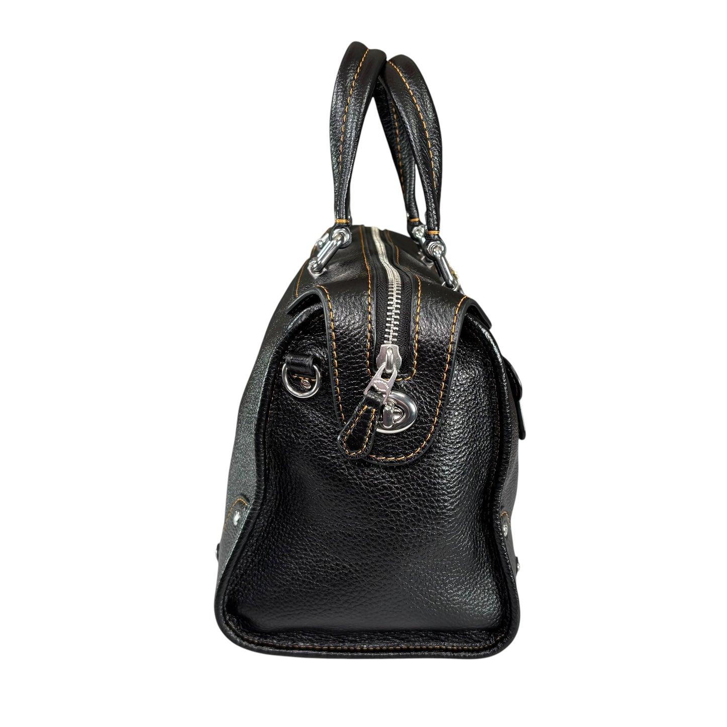 Coach Millie SHW Pebbled Leather Satachel Crossbody Bag