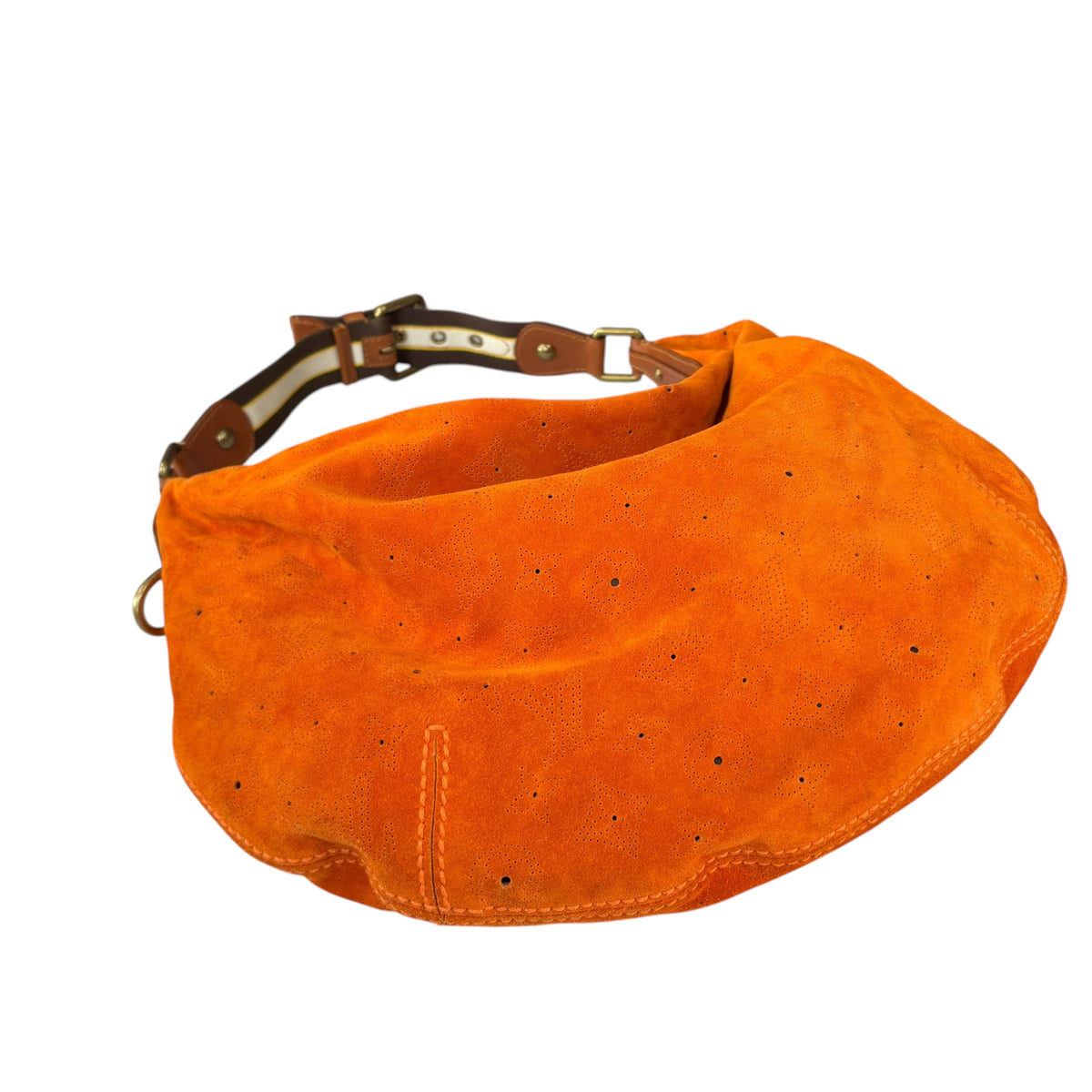 Louis Vuitton Y2K Onata Orange Suede Mahina GM Leather Hobo Purse