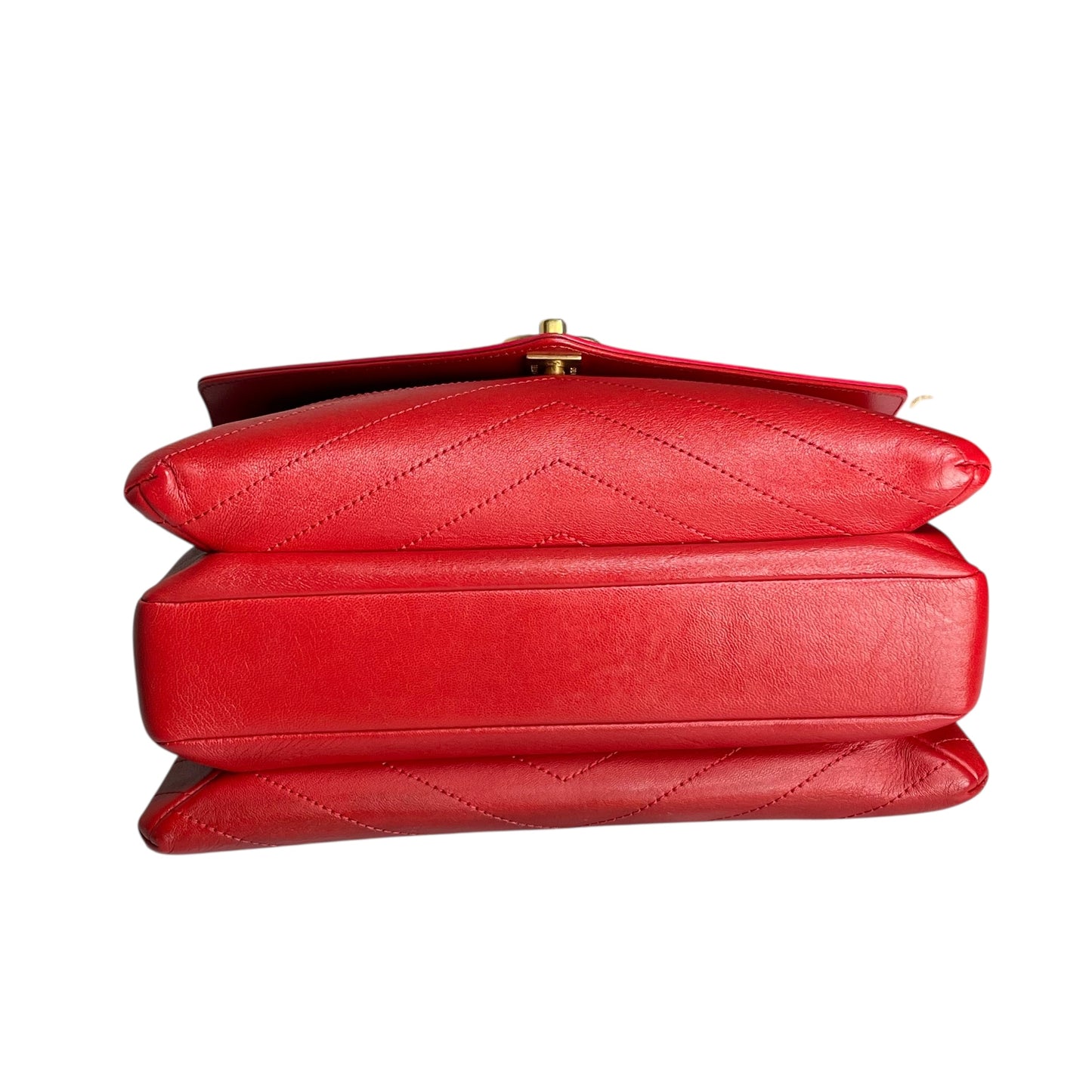 Chanel Paris–Seoul Chevron Envelope Leather Flap Bag – Red – Medium