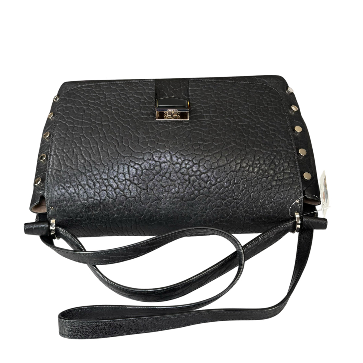 Jimmy Choo Lockett Black Large SHW 2-Way Satchel Bag