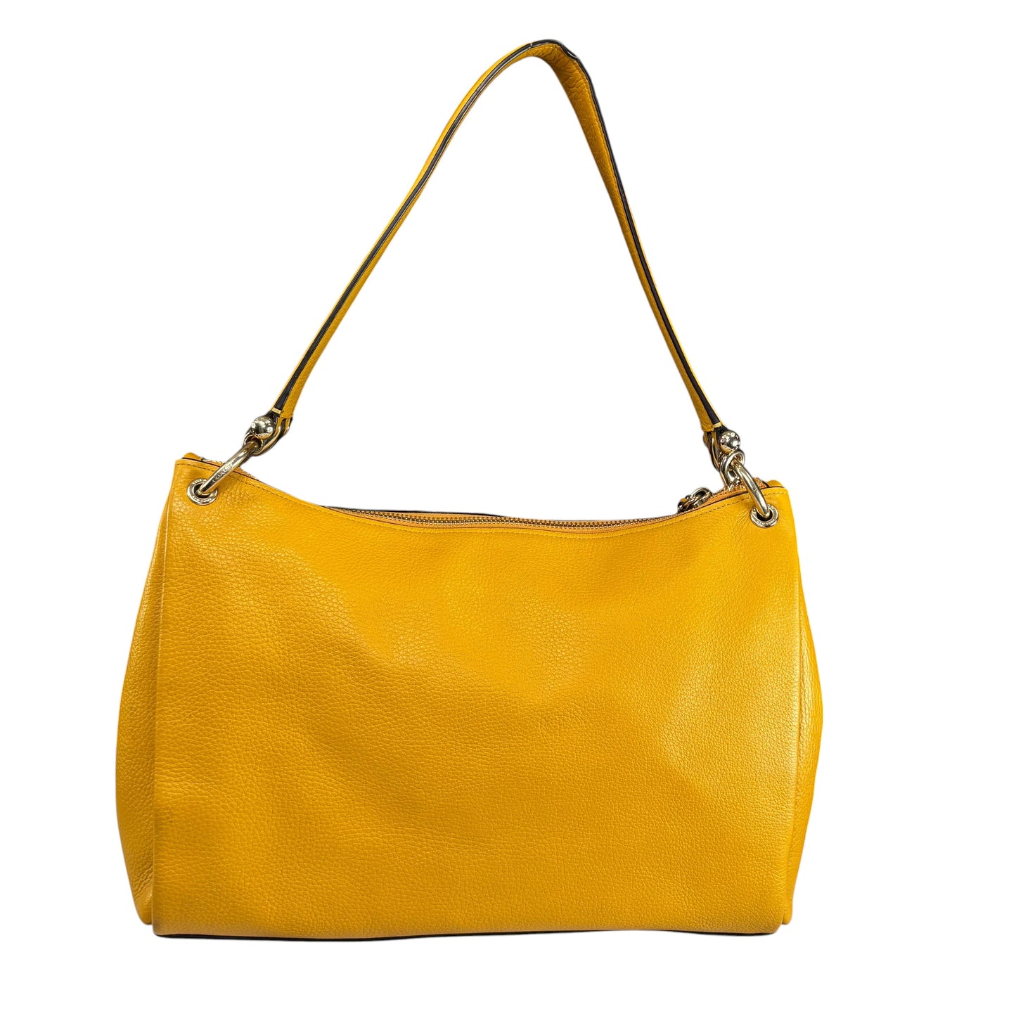 Coach Mia Mustard GHW Leather 2-Way Crossbody Purse