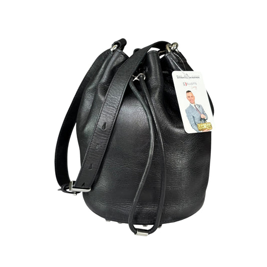 Alexander Wang Diego Bucket SHW Black Leather Crossbody