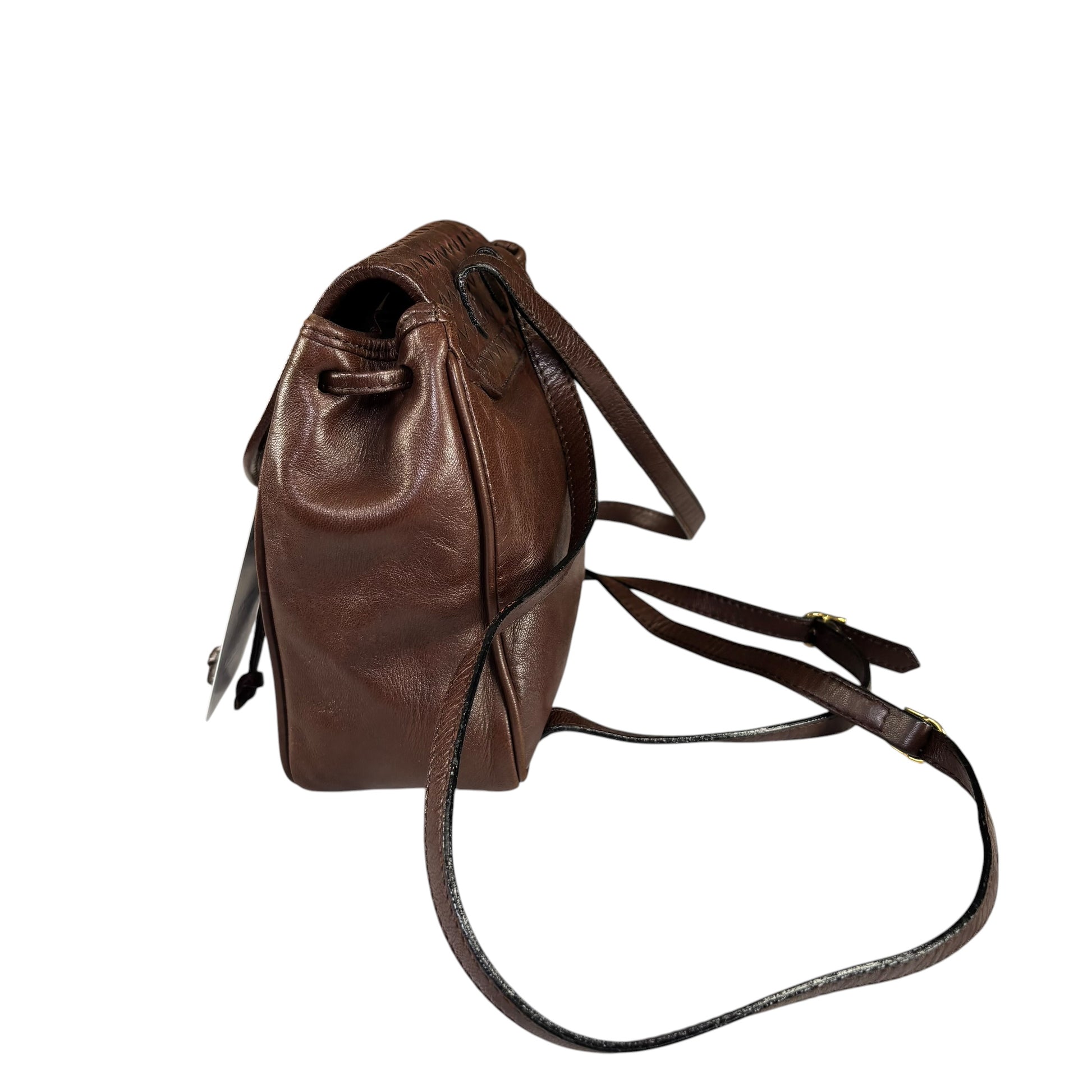 bottega veneta leather backpack Bottega Veneta Mini Brown Leather Backpack – Elliott's Luxury