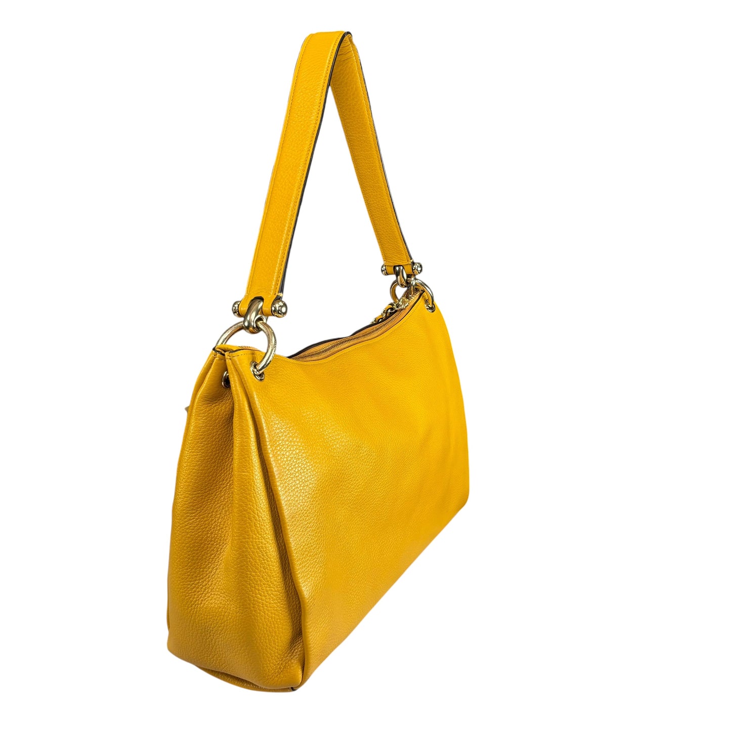 Coach Mia Mustard GHW Leather 2-Way Crossbody Purse