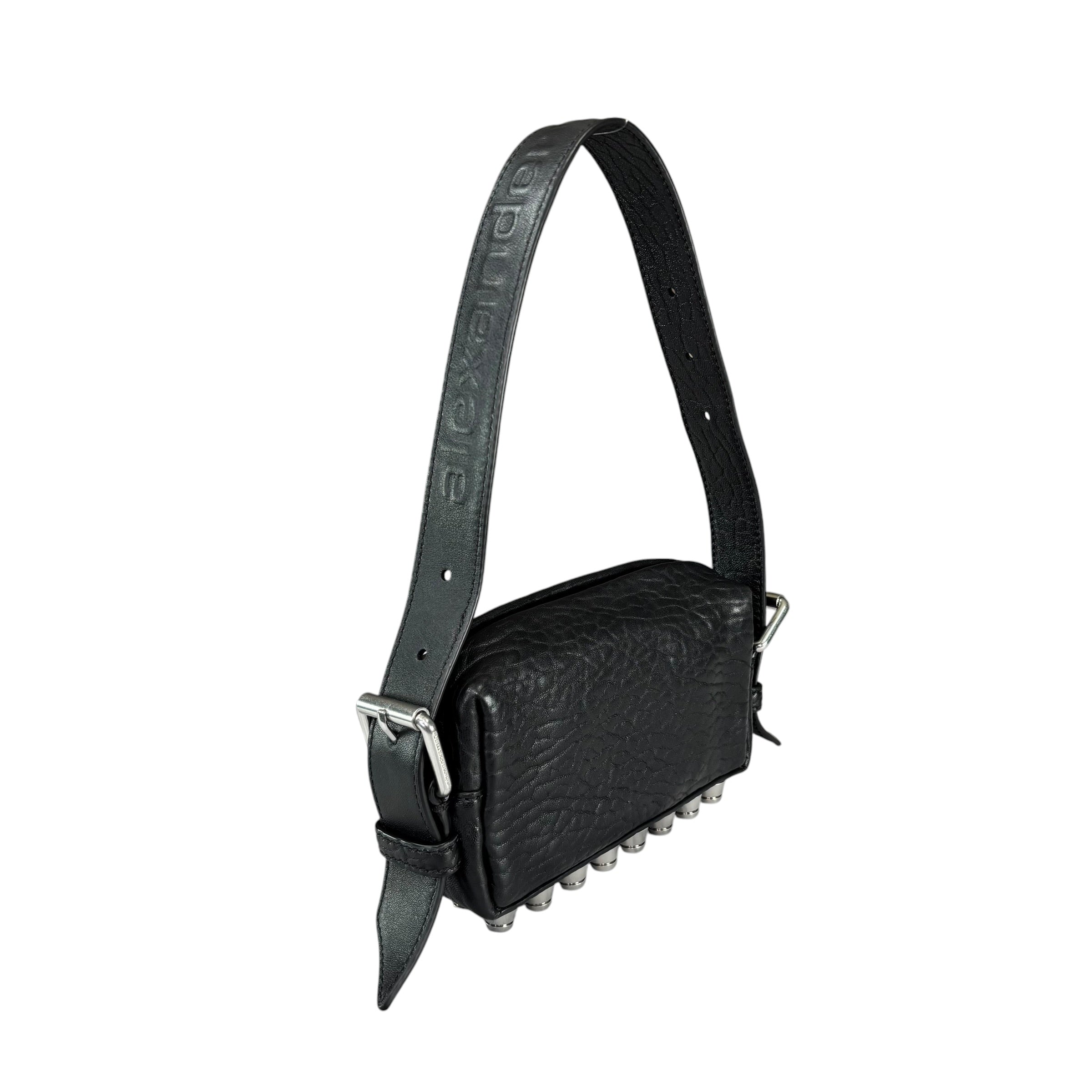 Alexander Wang Mini Ricco Black Leather Studded 2-Way Purse