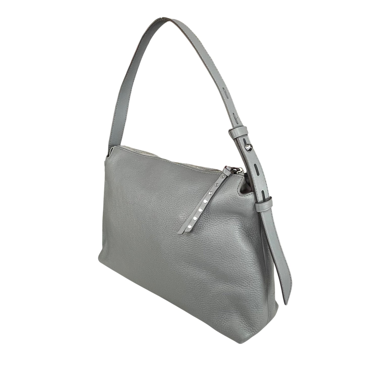 Michael Kors Shailene SHW Studded Grey Pebbled Leather Hobo Purse