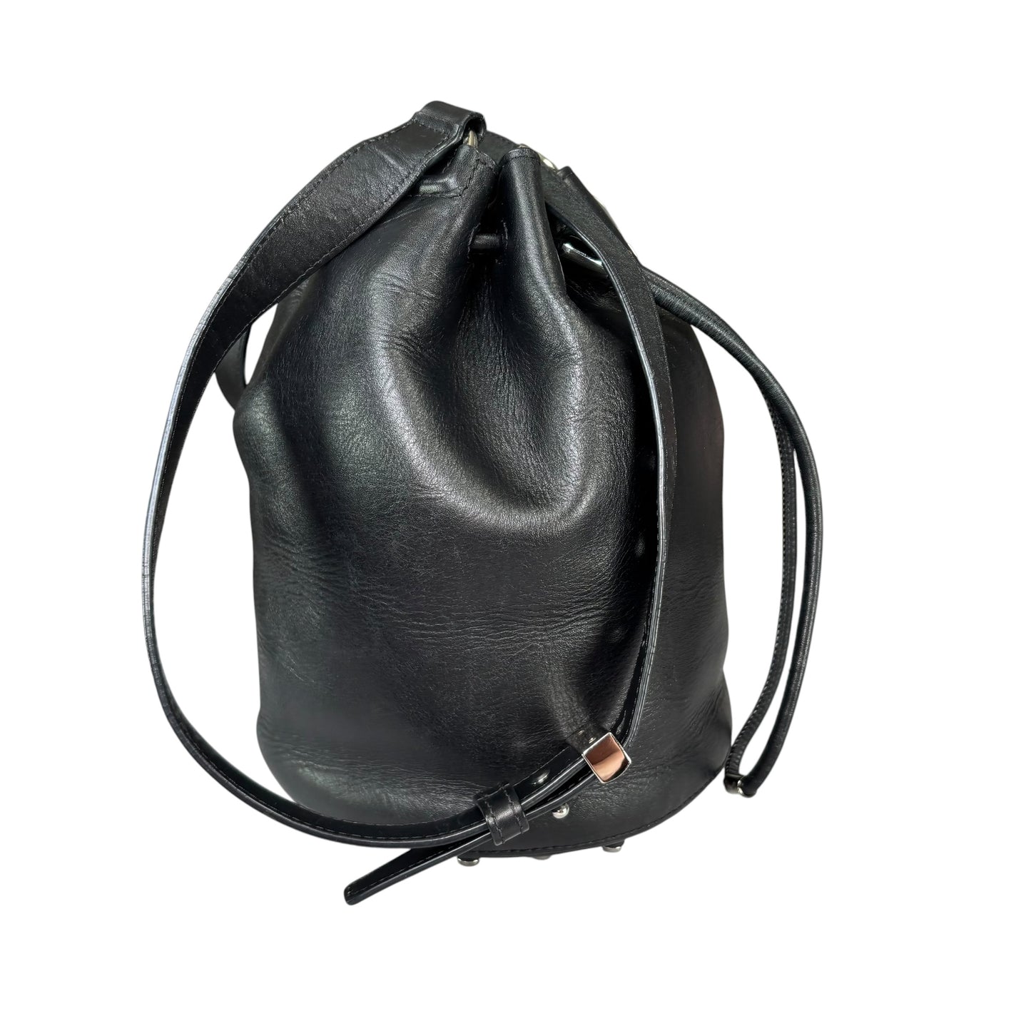 Alexander Wang Diego Bucket SHW Black Leather Crossbody