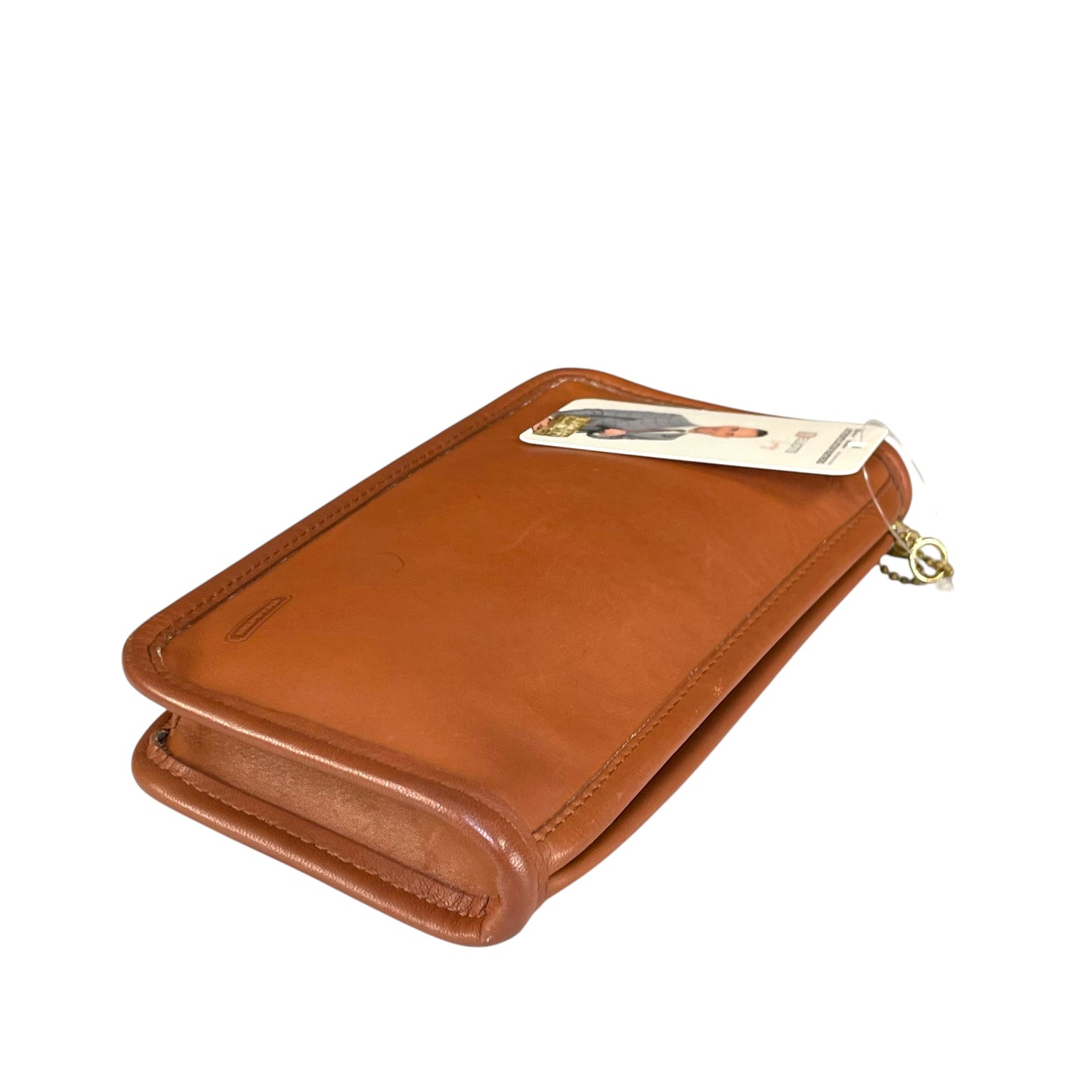 Coach Slim Pouch Brown Legacy Leatherware Zip