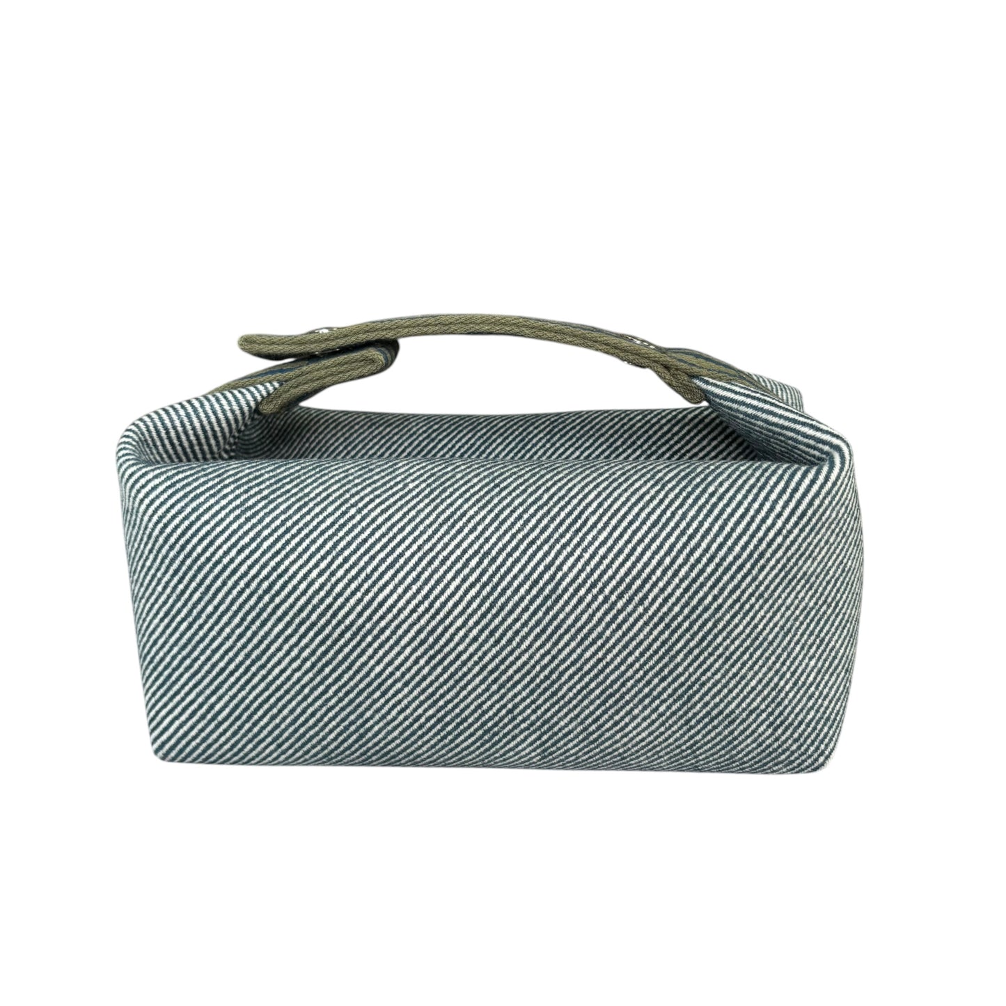 Hermes Bride-A-Brac Au Carre Case Navy / Green Wool