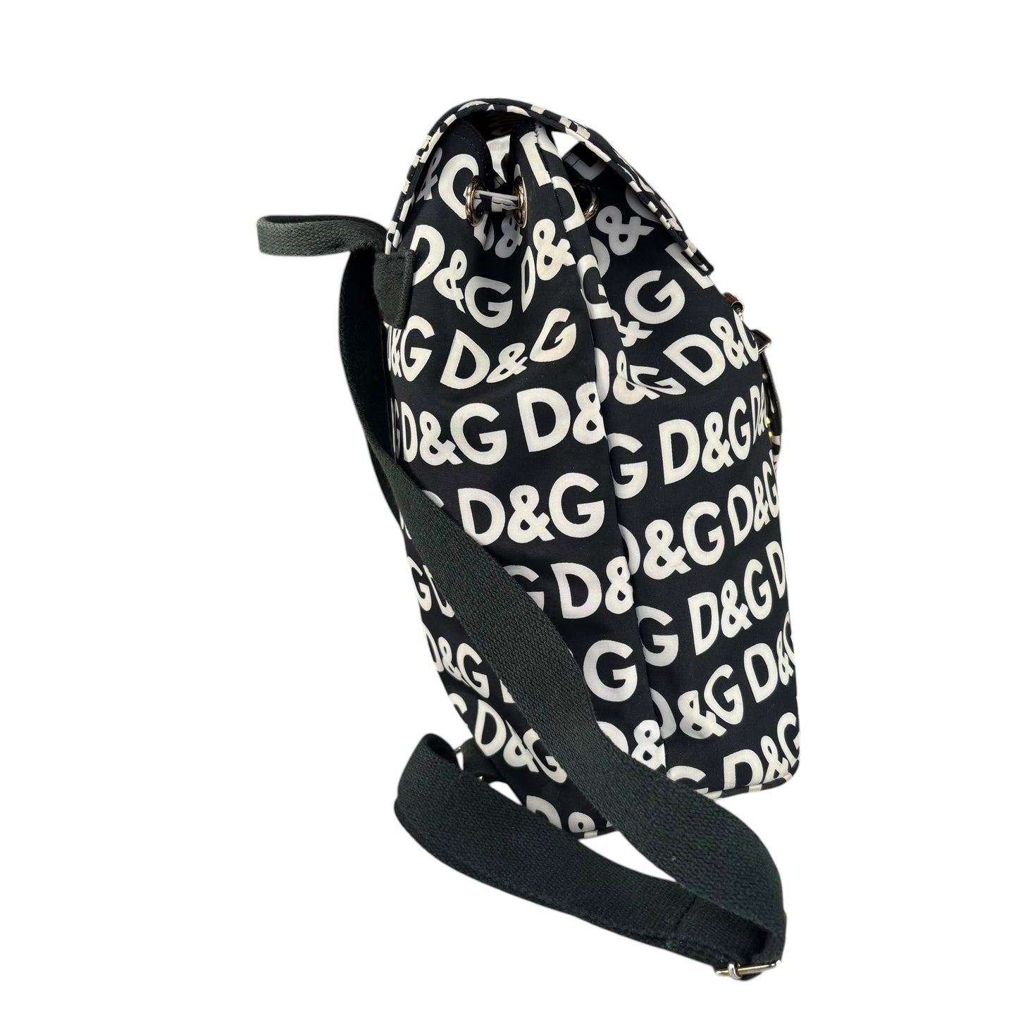 Dolce & Gabbana Y2K Monogram Nylon Black & White Backpack