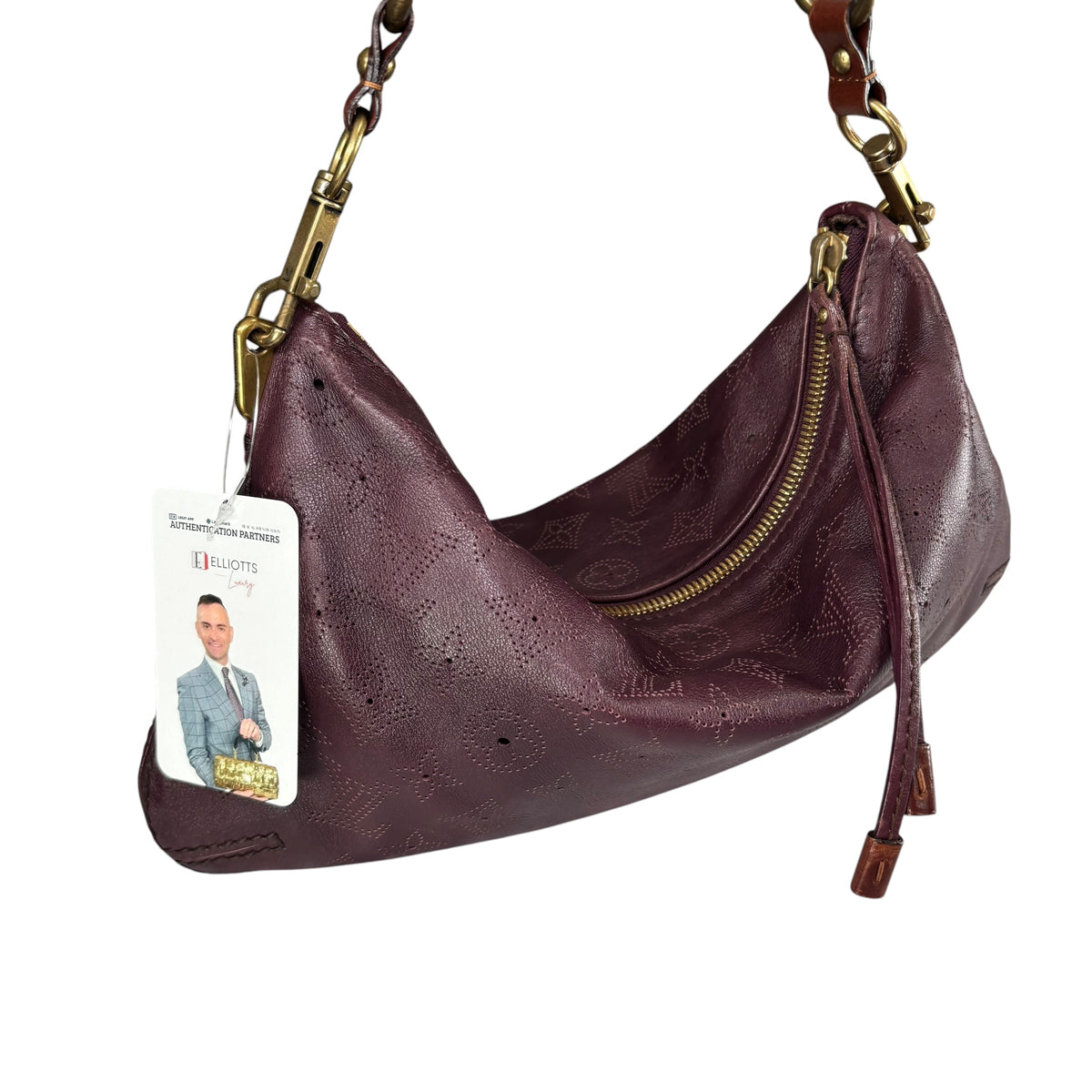 Louis Vuitton Limited Edition Mahina Bordeaux Leather Onatah PM Pouchette Hobo