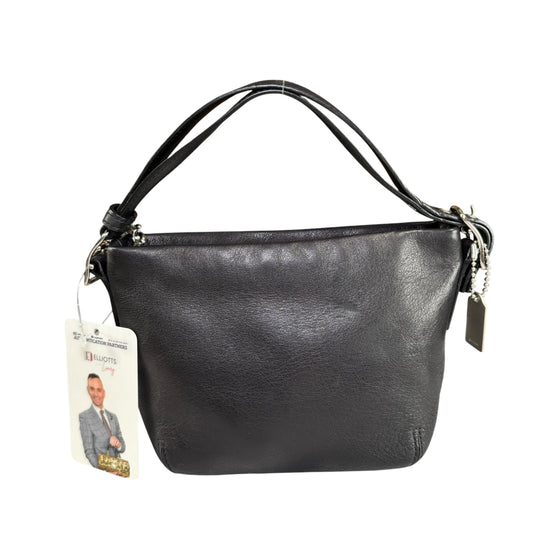 Coach Mini Y2K Black Leather SHW Shoulder Purse