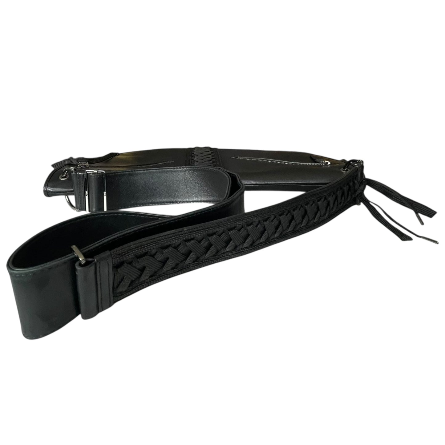 Christian Dior Admit It Corset Black Leather 2-Way SHW Shoulder Crossbody Purse