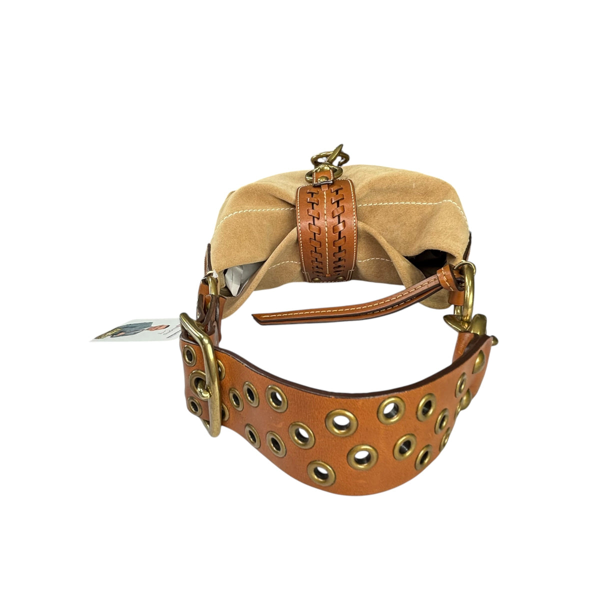Coach Y2K Fringe Beige /Brown Hampton Suede Leather Hobo Purse