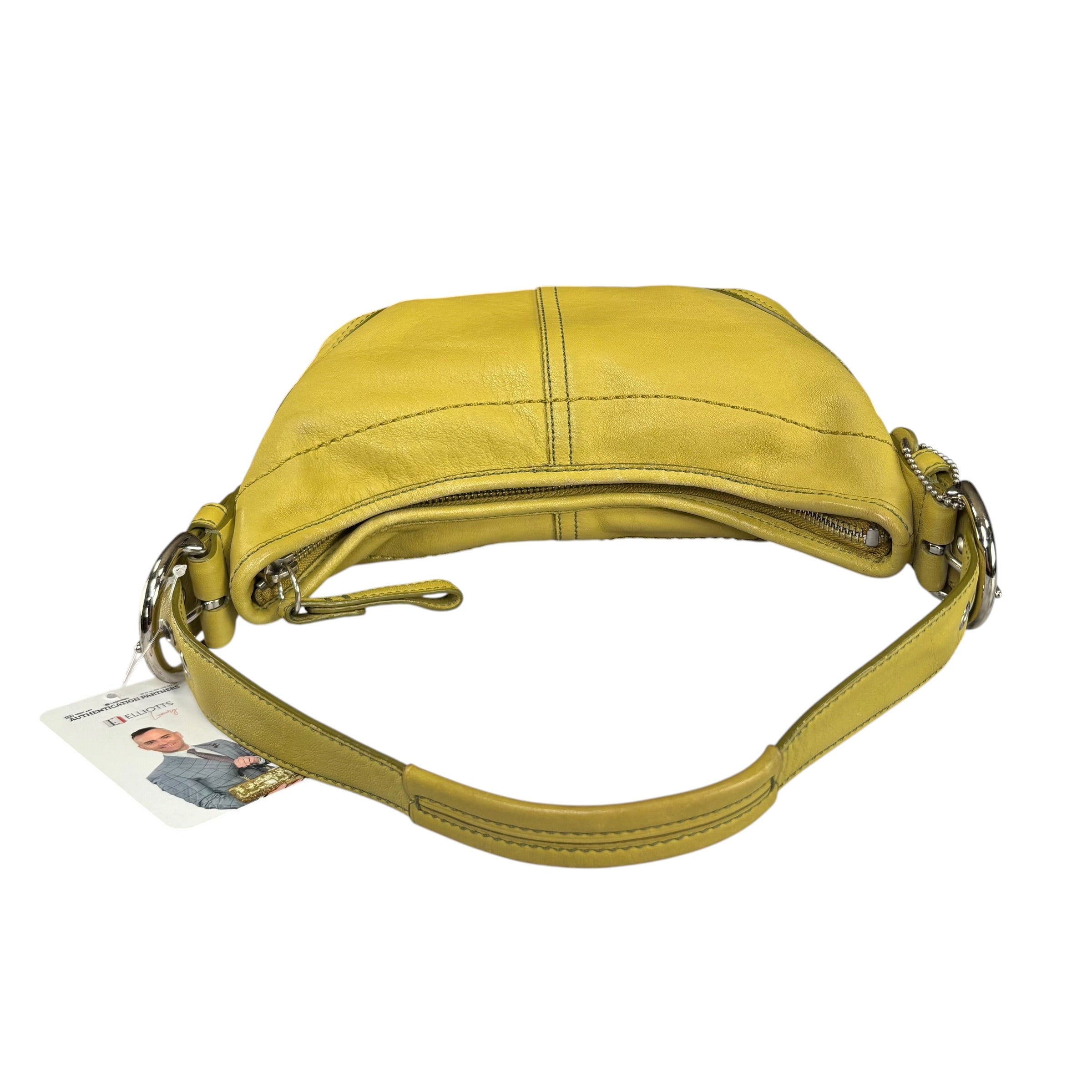 Coach Y2K SoHo Small Croissant Lime Leather SHW Shoulder Purse