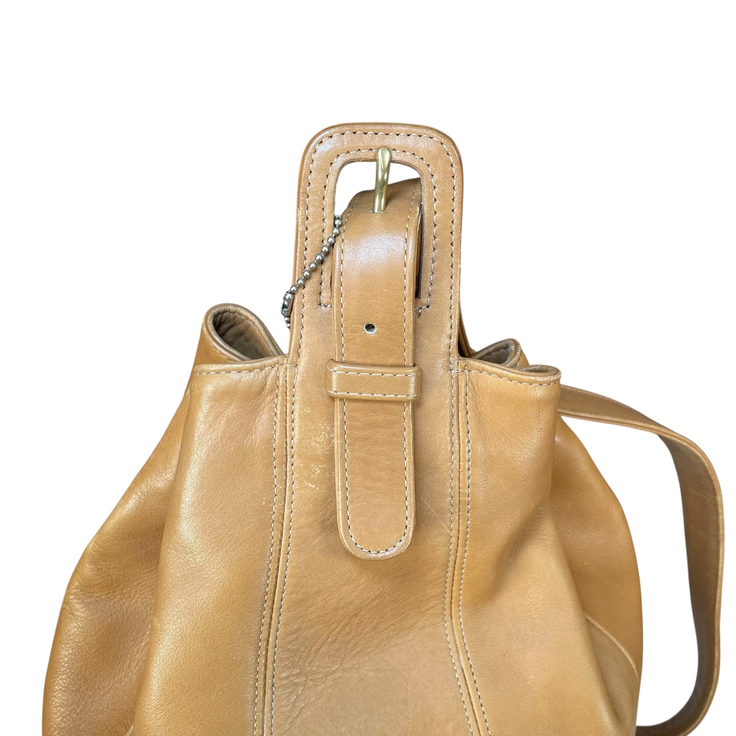 Coach Sonoma Tan Leather Sling Backpack Drawstring  Shoulder Bucket Tote