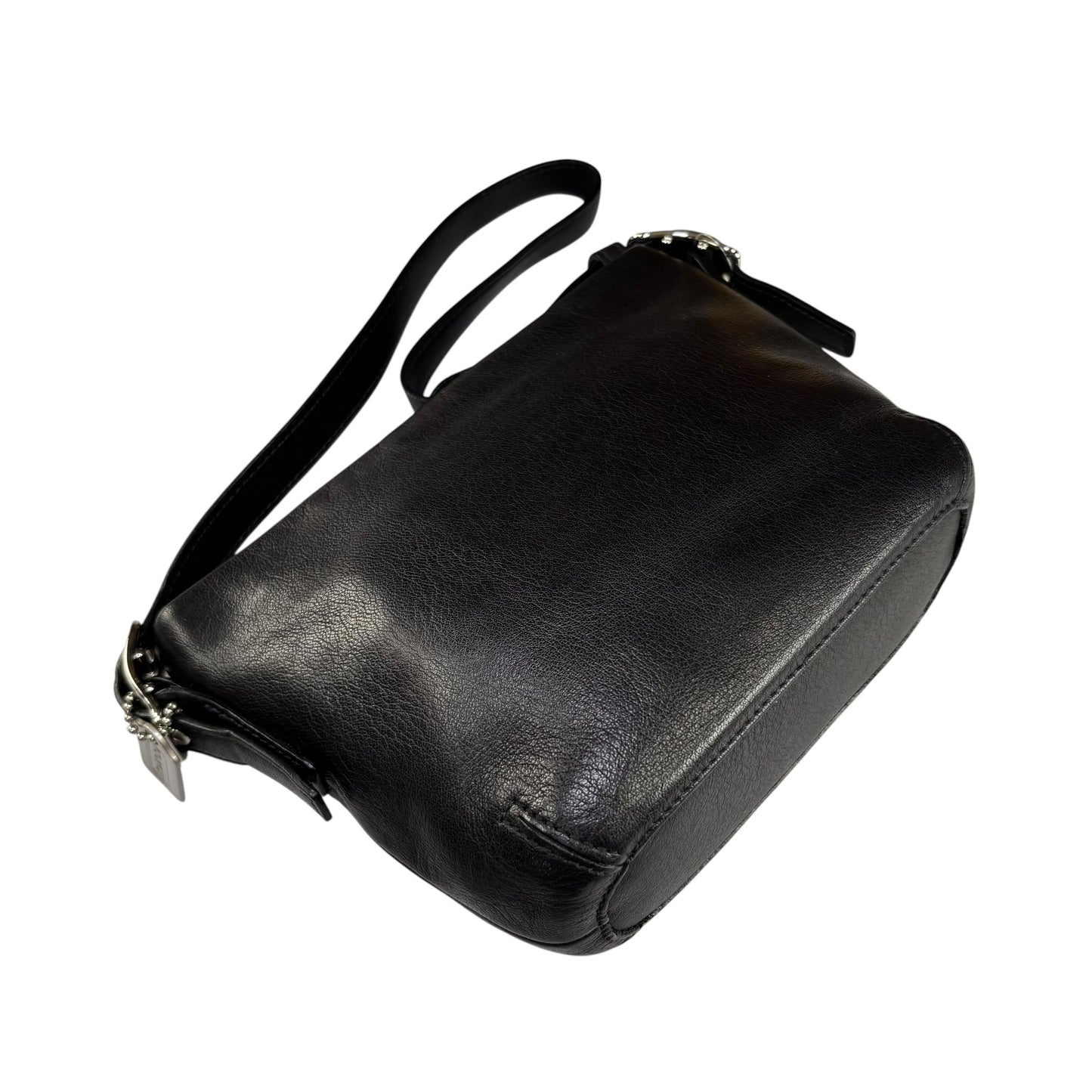 Coach Mini Y2K Black Leather SHW Shoulder Purse