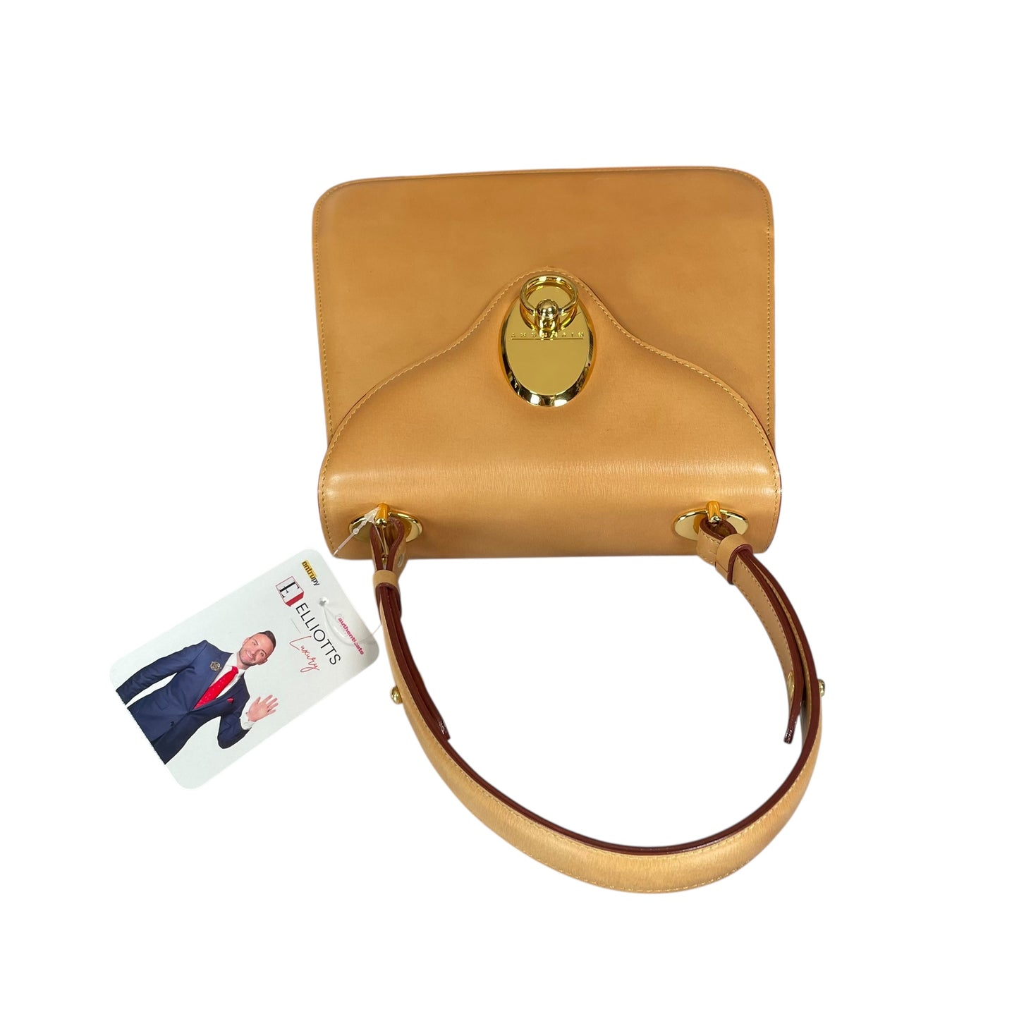 GIVENCHY Kelly Top Handle Camel Brown Magnetic GHW Snap Closure Shoulder Purse