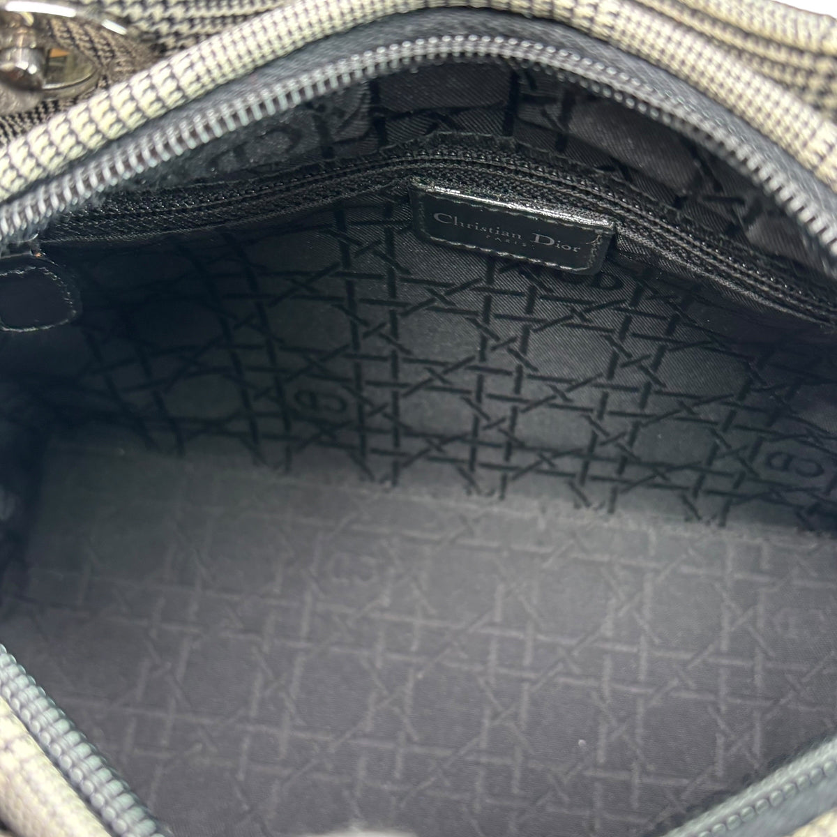 Christian Dior Lady Dior SHW Houndstooth Medium Purse