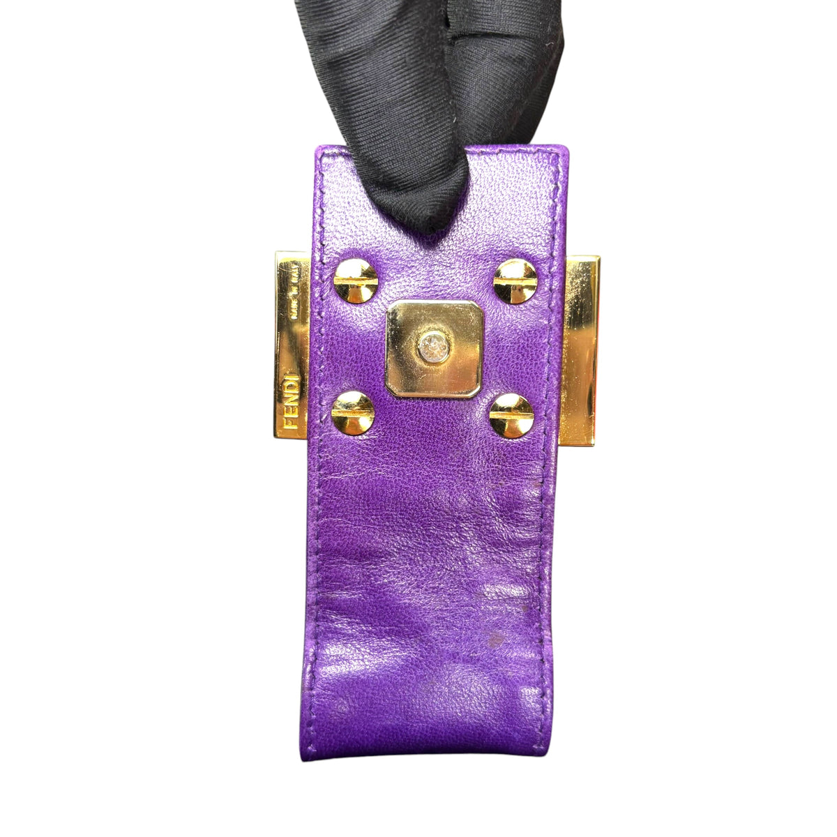 Fendi Y2K Baguette Slim Mama Purple Suede Shoulder Purse