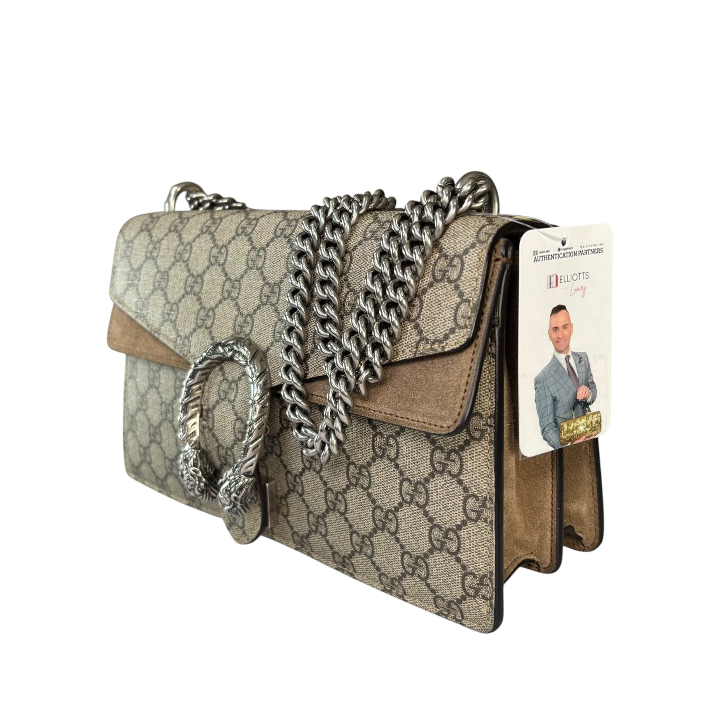 Gucci GG Dionysus Medium GG Supreme Canvas / Suede Shoulder Purse