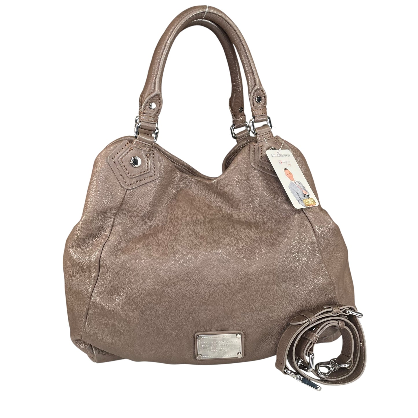 Marc by Marc Jacobs Classic Q Francesca SHW Taupe Leather  2-Way Hobo Bag