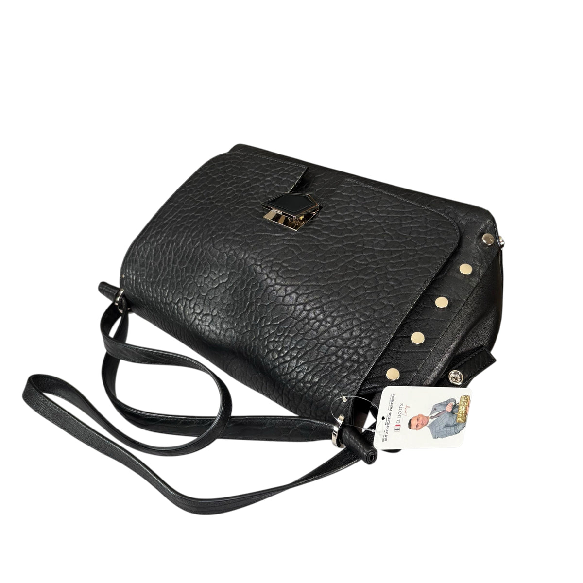 Jimmy Choo Lockett Black Large SHW 2-Way Satchel Bag