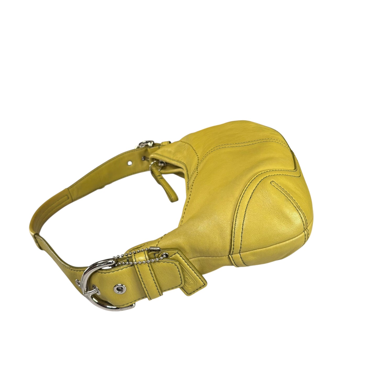 Coach Y2K SoHo Small Croissant Lime Leather SHW Shoulder Purse