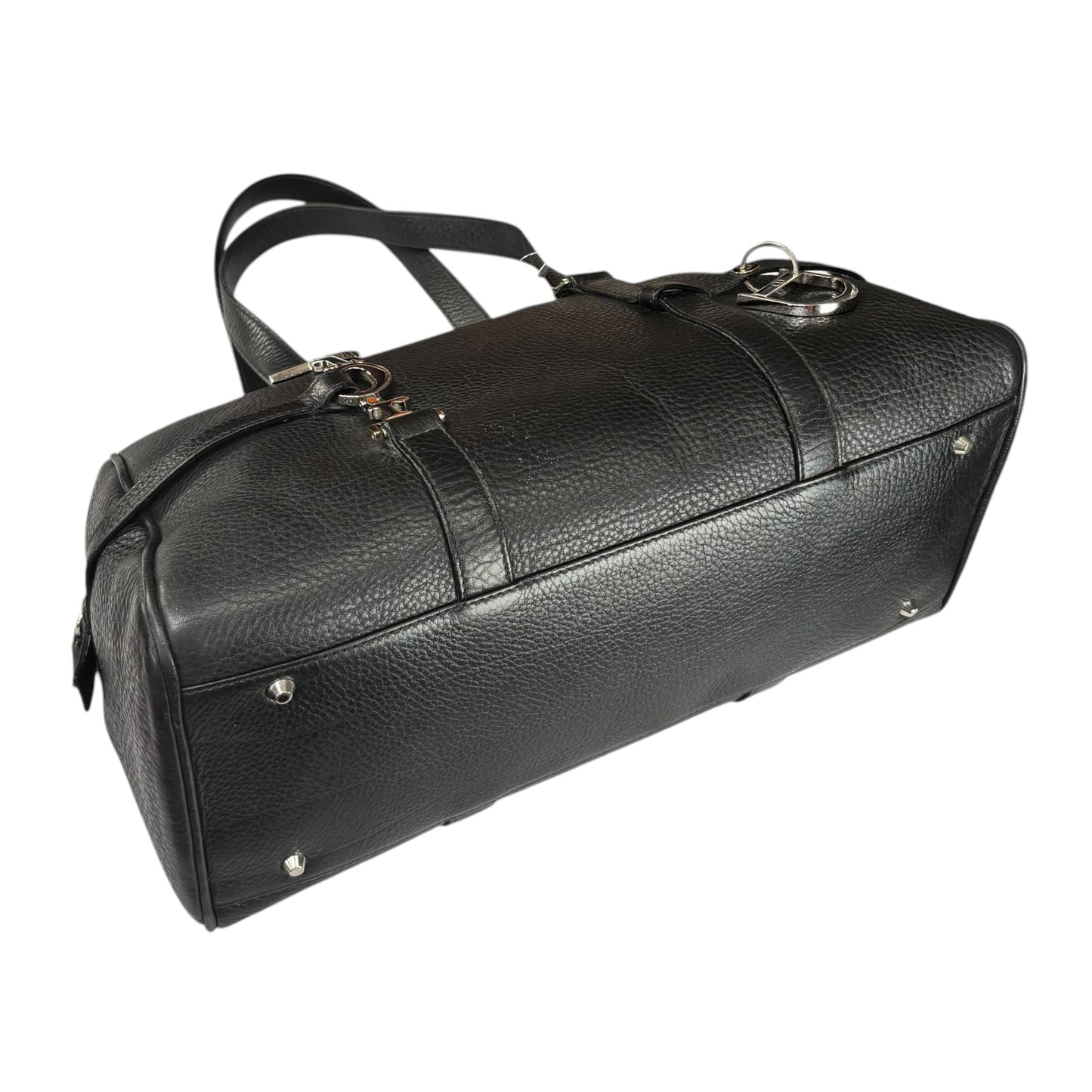 Christian Dior Y2K D Charm Boston SHW Black Leather Bag