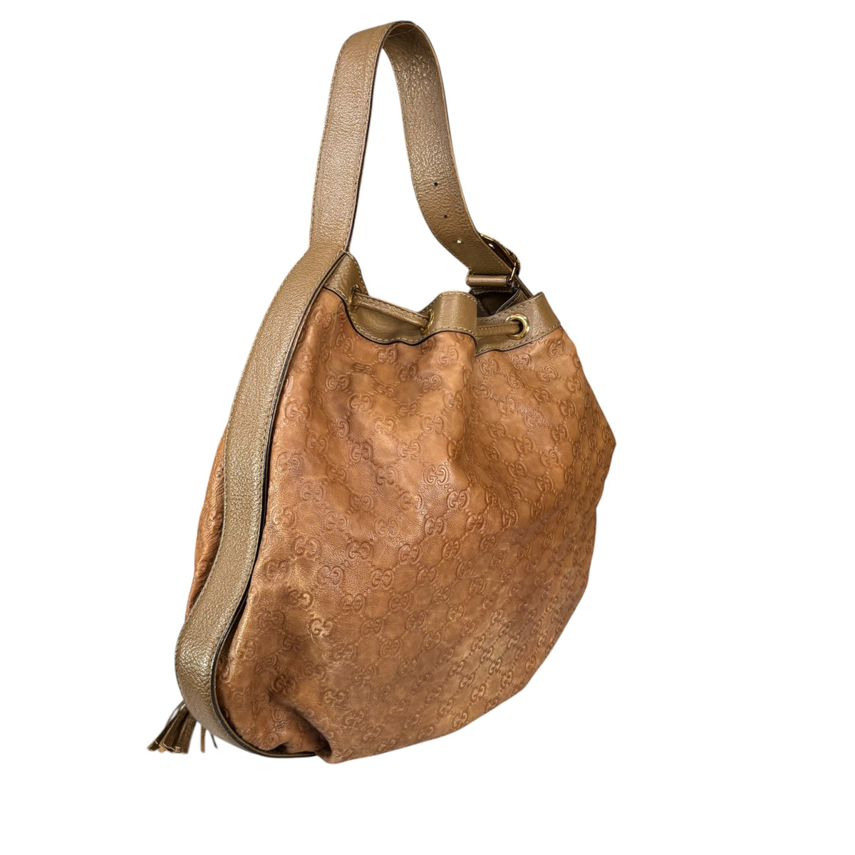 Gucci GG GHW Icon XL Brown Shoulder Hobo Bag