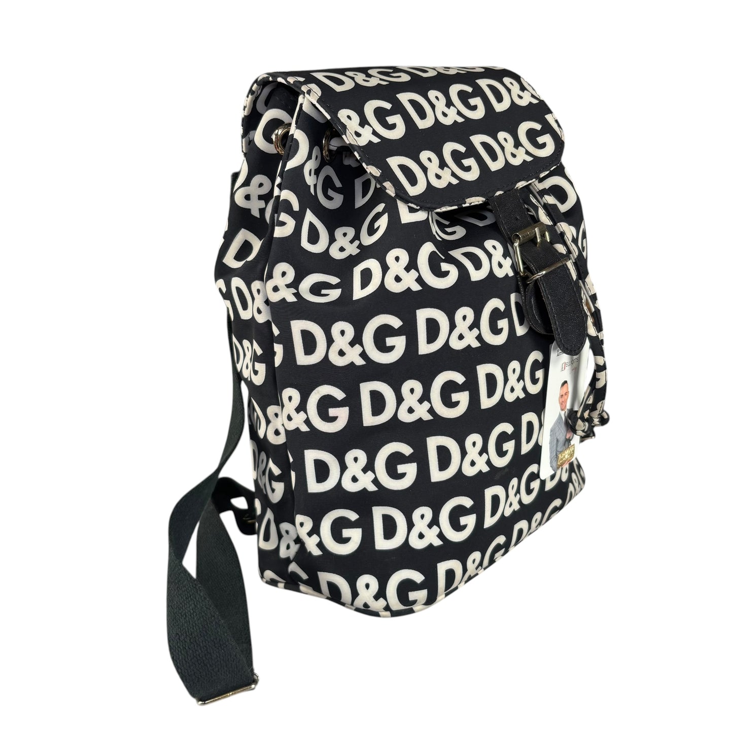 Dolce & Gabbana Y2K Monogram Nylon Black & White Backpack