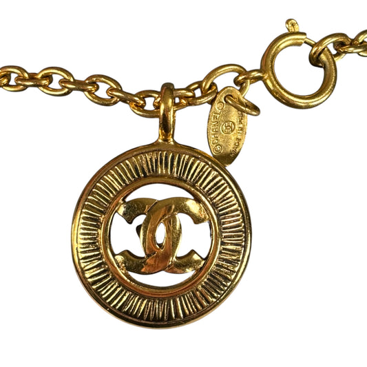 Chanel CC Mark 24K Plated Necklace 16”