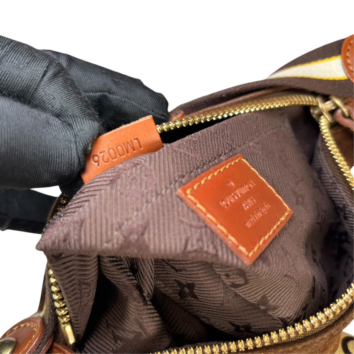 Louis Vuitton Y2K Mahina Monogram Brown Suede PM Hobo