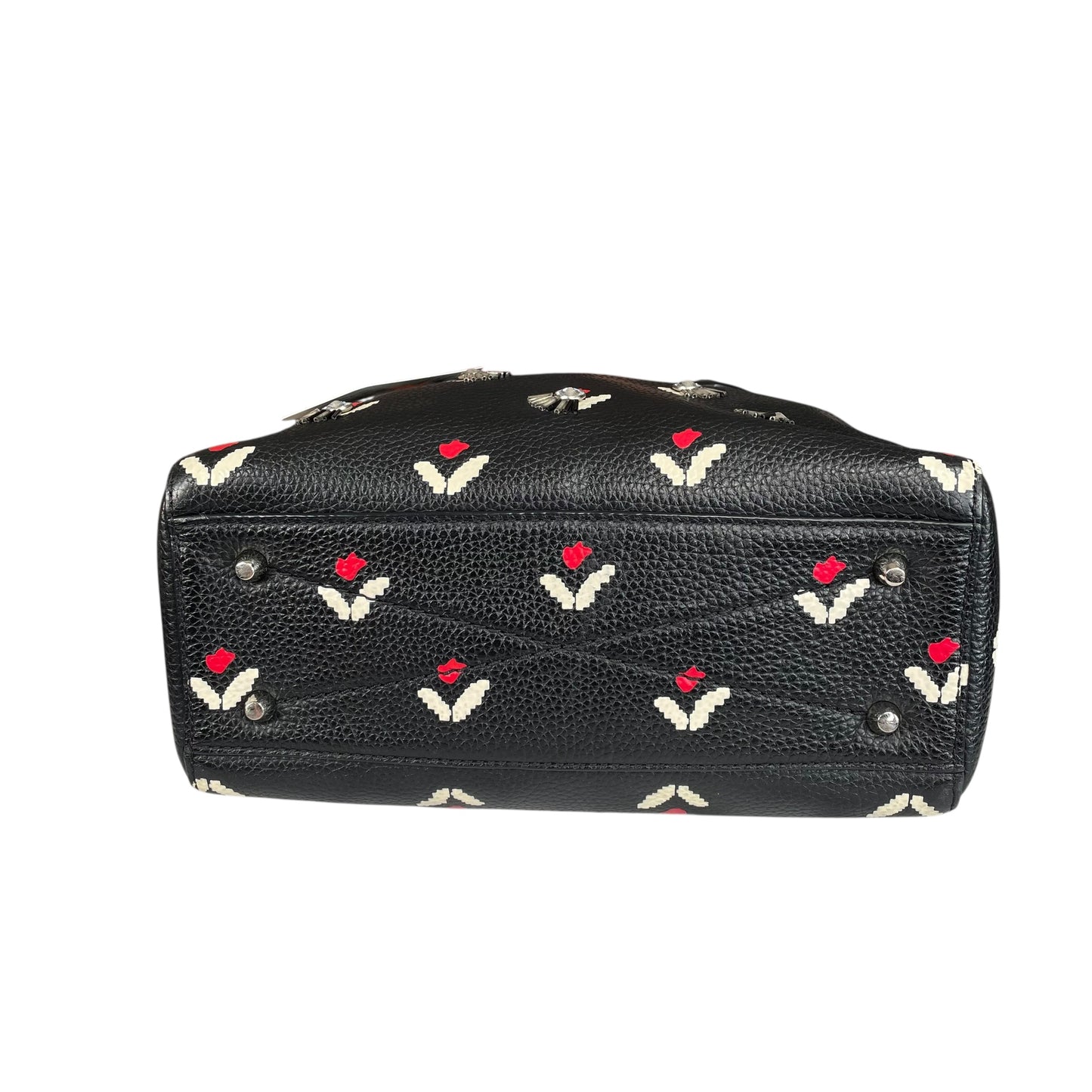 Marc Jacobs New York Tullip Collection Leather Beaded 2-Way SHW Zip Purse