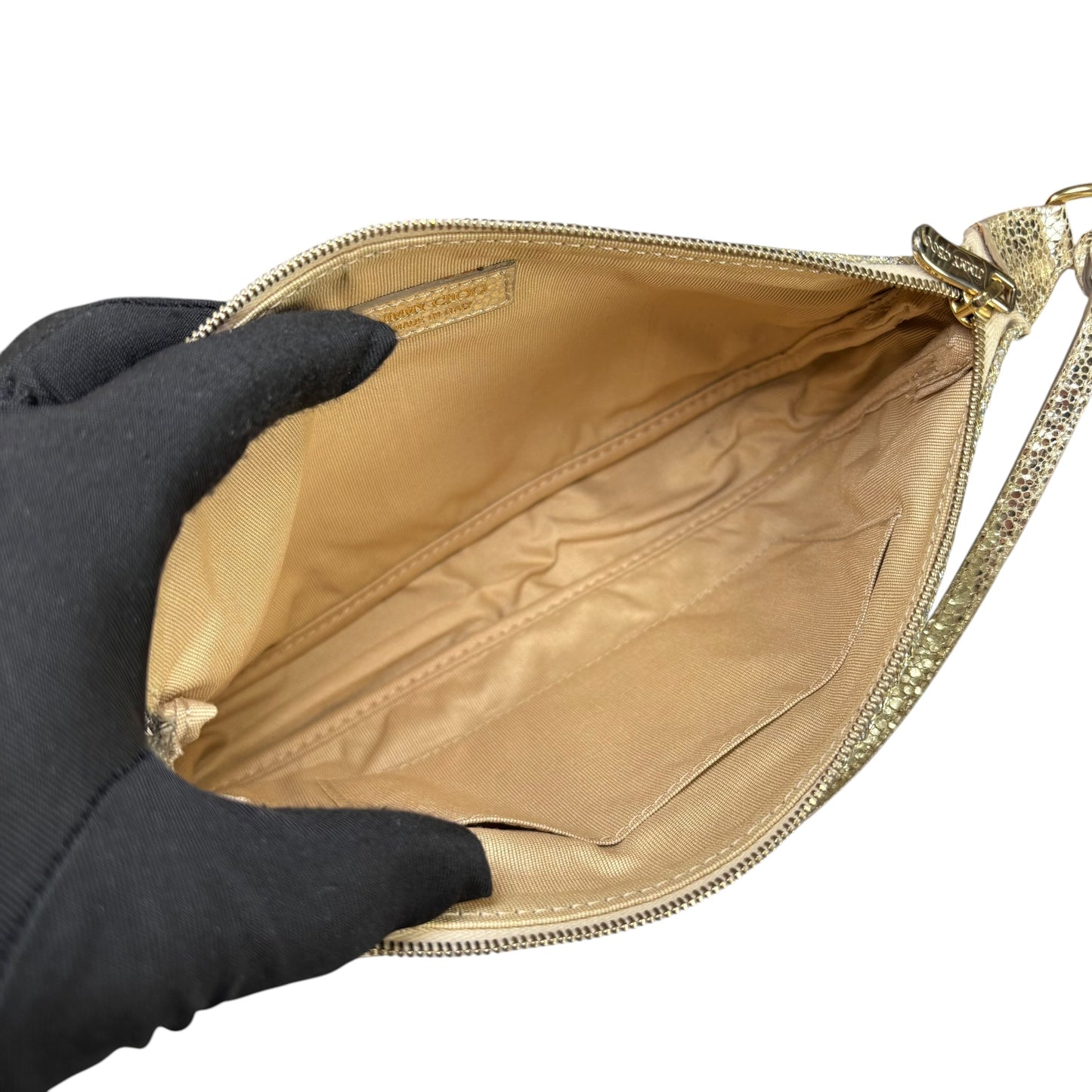 Jimmy Choo Glitter GHW Pouchette Shoulder Purse