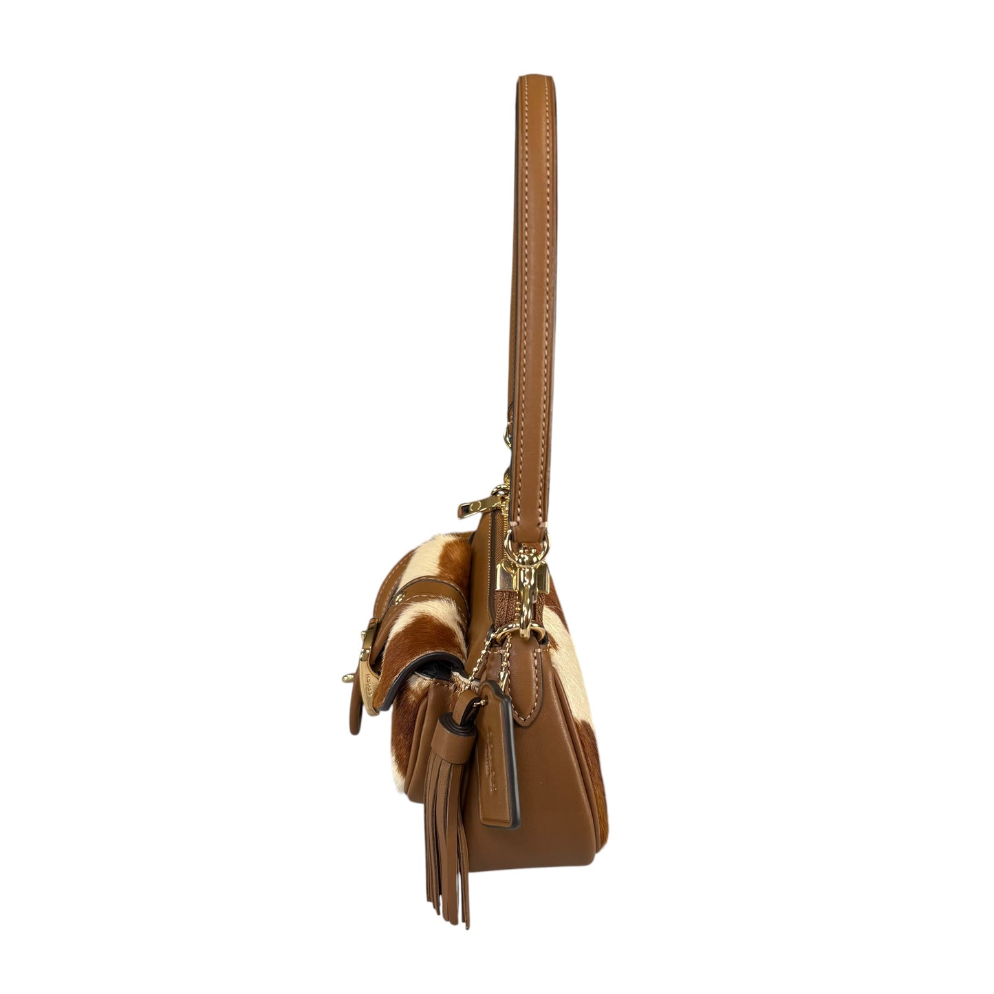 Coach Ashton Mini Brown GHW Hair Calf 2-Way Shoulder Purse