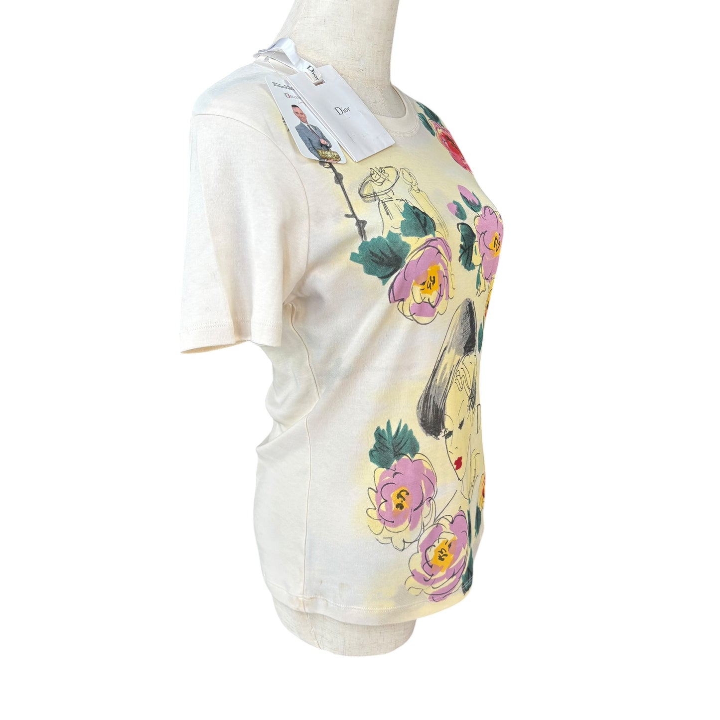 Christian Dior Y2K Paris Ecru 2005 T-Shirt