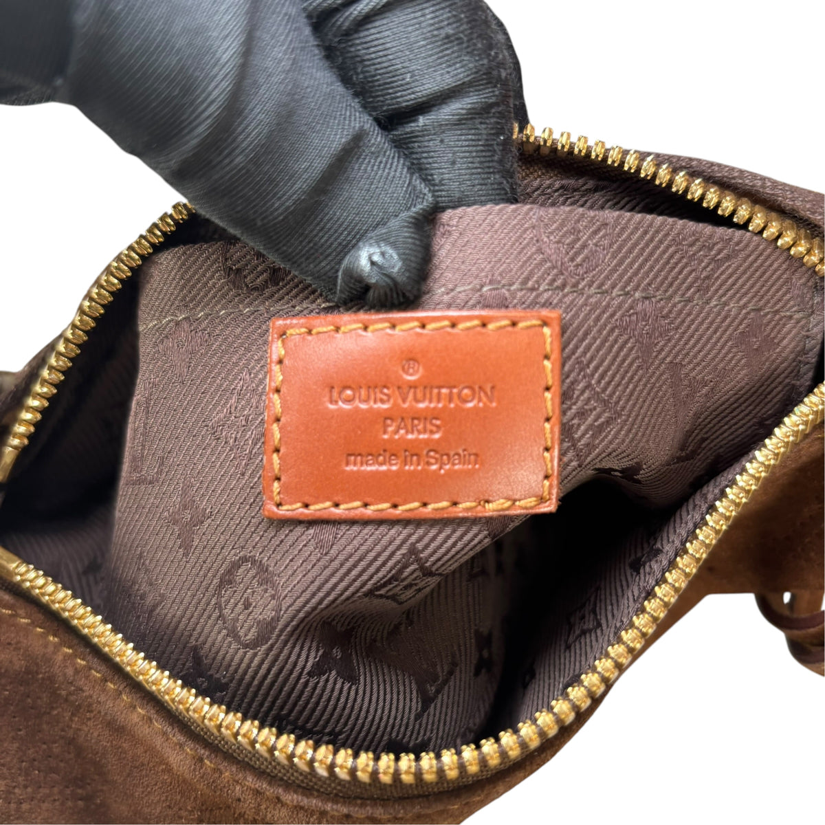Louis Vuitton Y2K Mahina Monogram Brown Suede PM Hobo