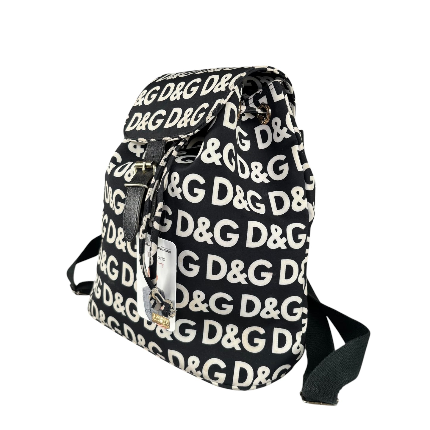 Dolce & Gabbana Y2K Monogram Nylon Black & White Backpack