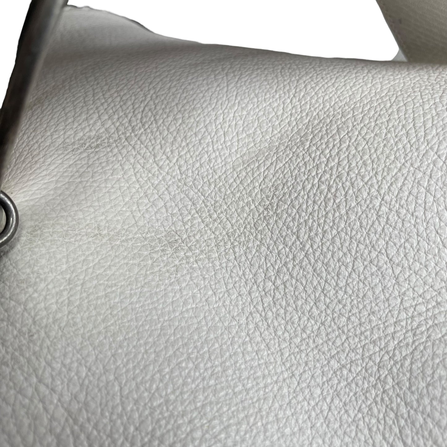 Christian Dior White Gaucho Large Y2K Top Handle Single Flap Shoulder Purse