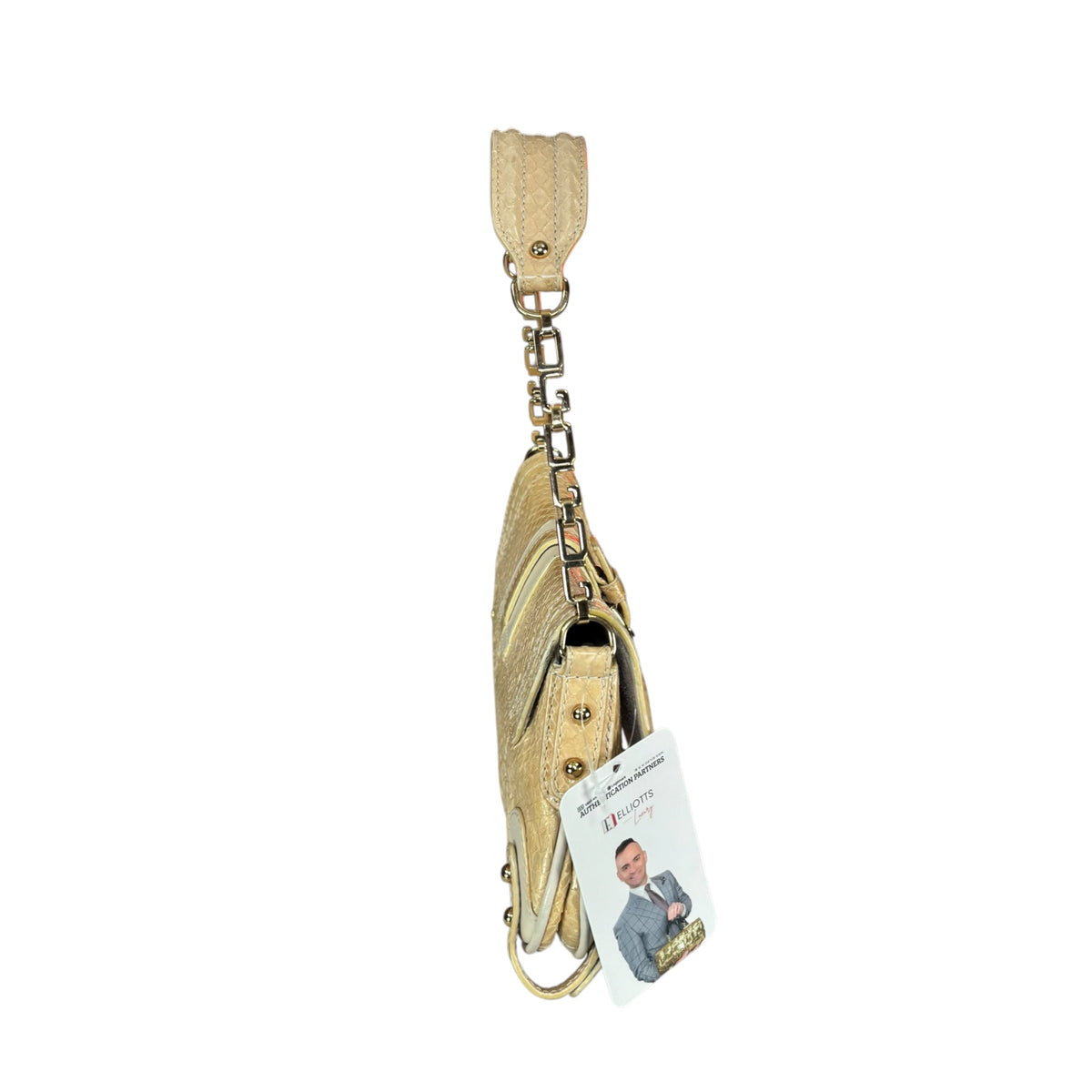 Dolce & Gabbana Y2K Python Creme Two-Tone Shoulder Purse