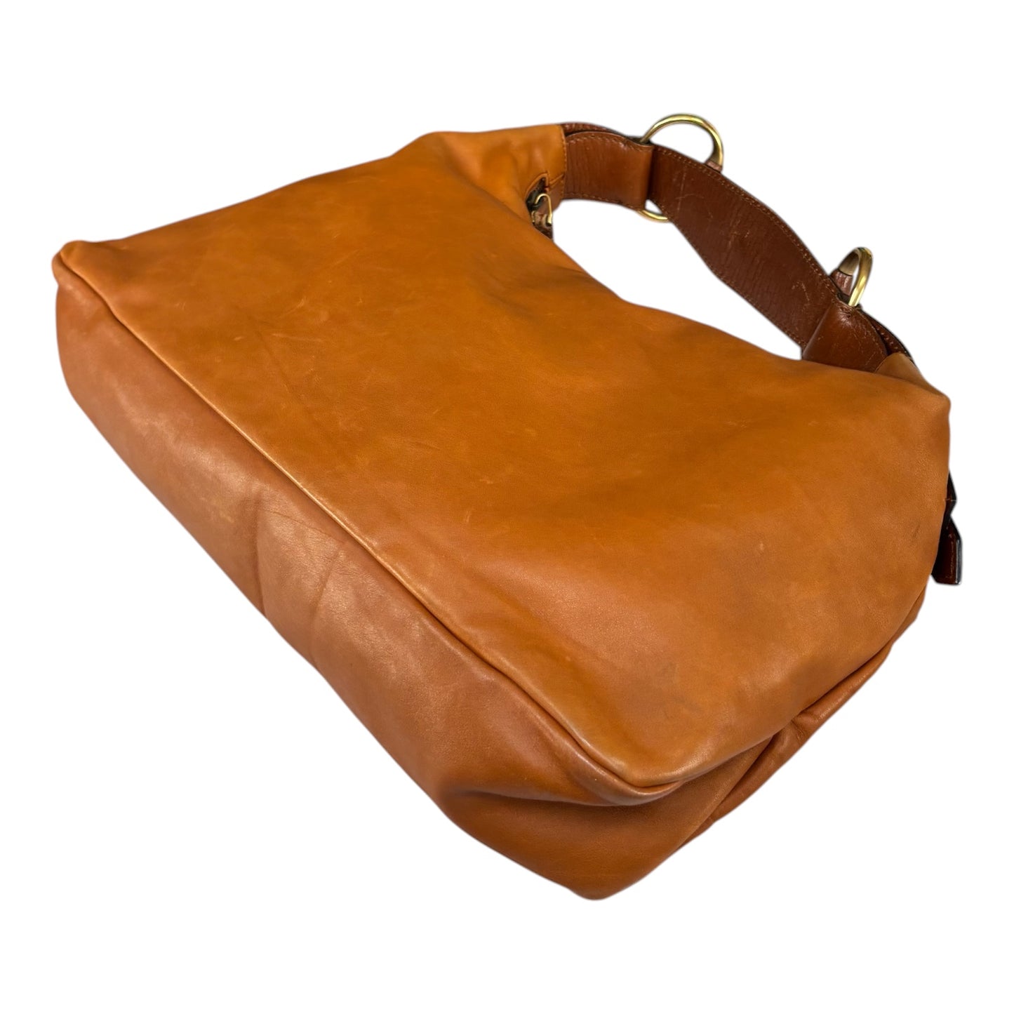 Gucci Y2K Horsebit GHW Congac Leather Shoulder Hobo Purse