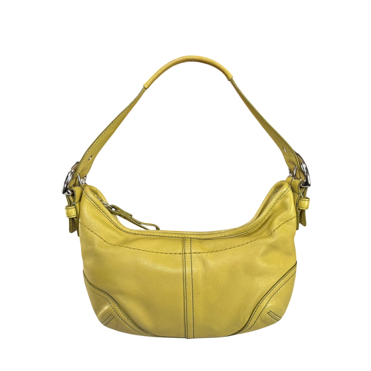 Coach Y2K SoHo Small Croissant Lime Leather SHW Shoulder Purse