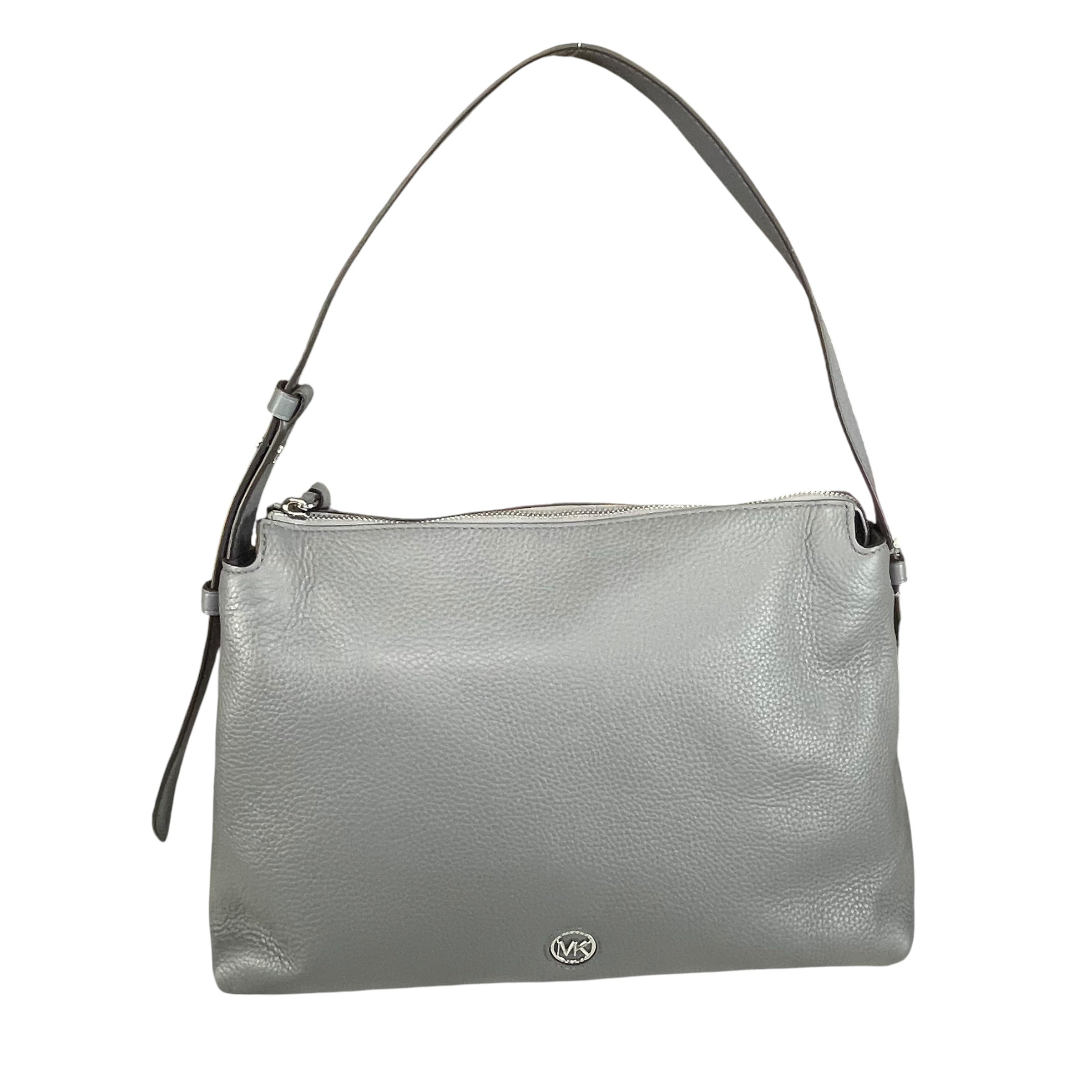 Michael Kors Shailene SHW Studded Grey Pebbled Leather Hobo Purse