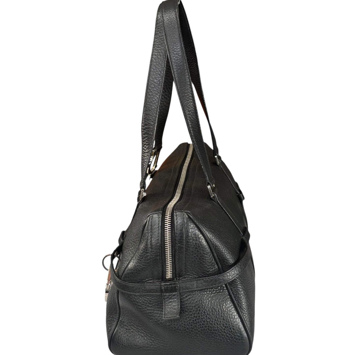 Christian Dior Y2K D Charm Boston SHW Black Leather Bag