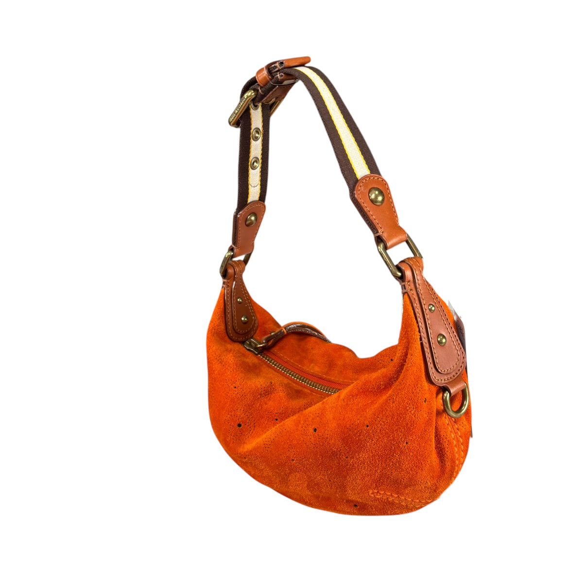 Louis Vuitton Y2K Onata Orange Suede Mahina PM Mini Leather Hobo Purse