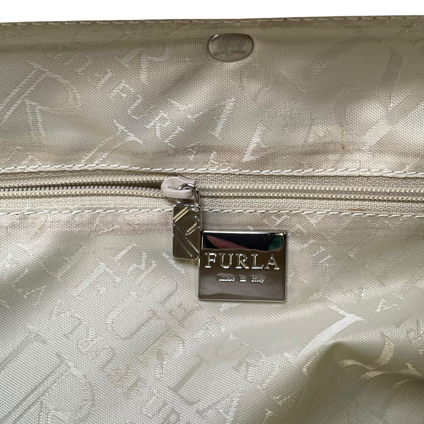Furla Pony Hair Doctor Bag Tan Calf Hair Leather Satchel 17” Large Italy