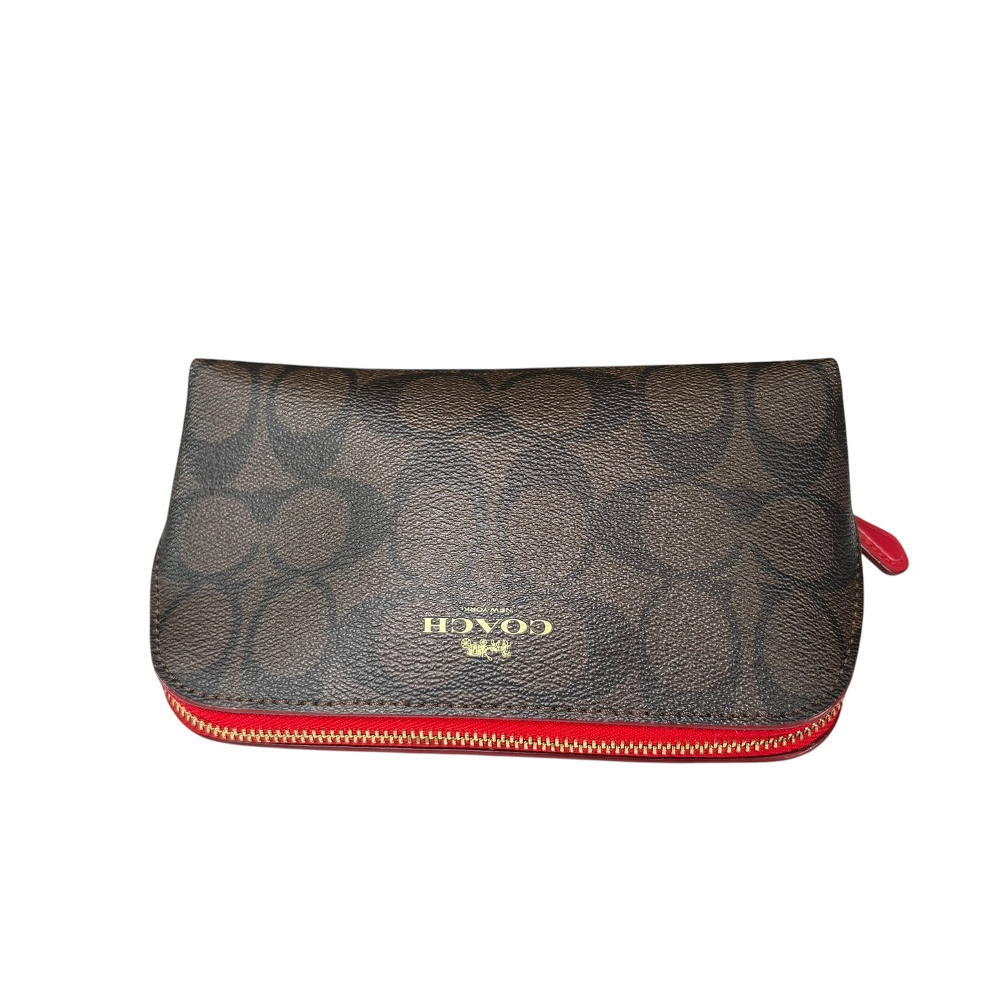 Coach Cosmetic PVC Signature C Zippy Pouch Case